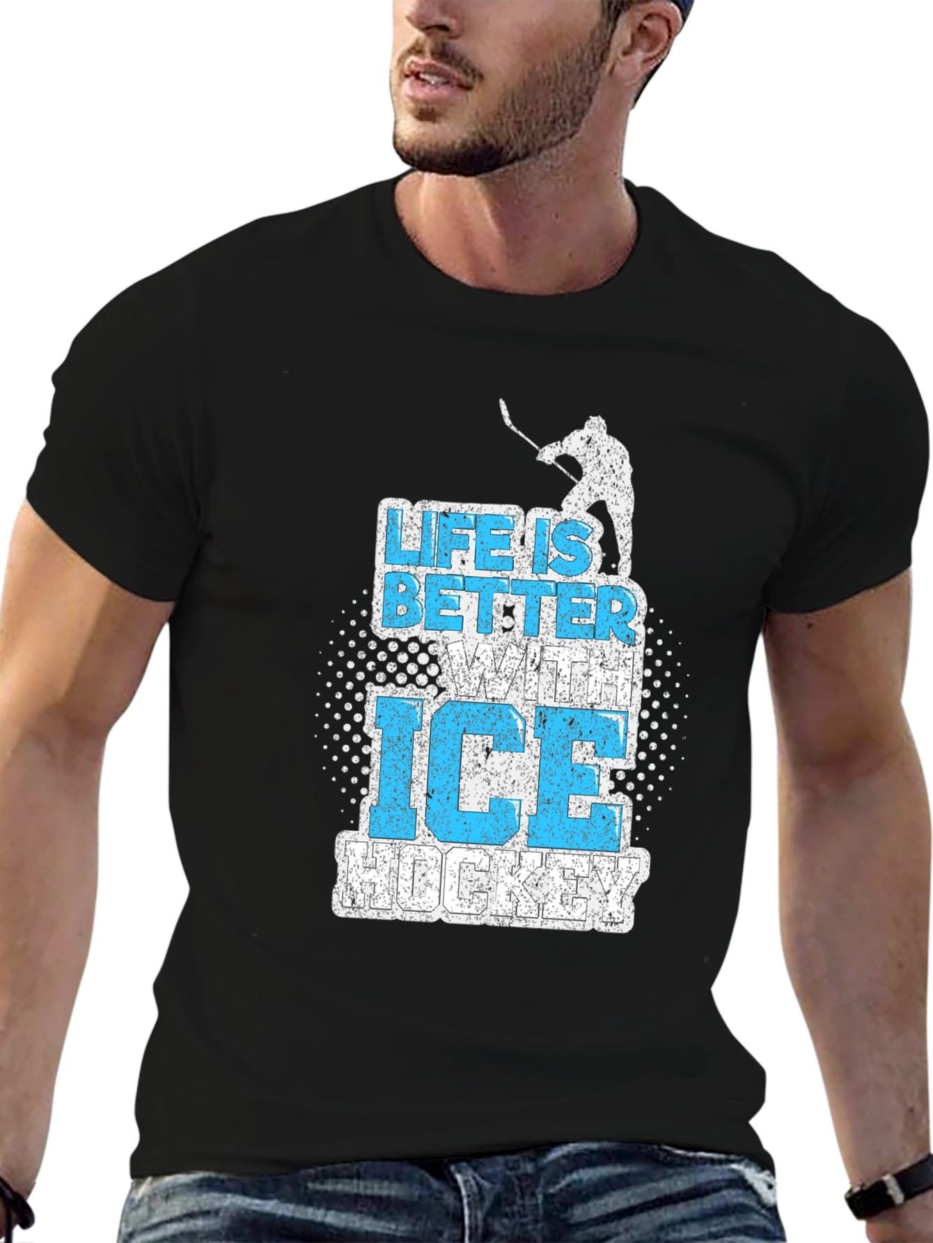 Life is Better with Ice Hockey Graphic T-Shirt