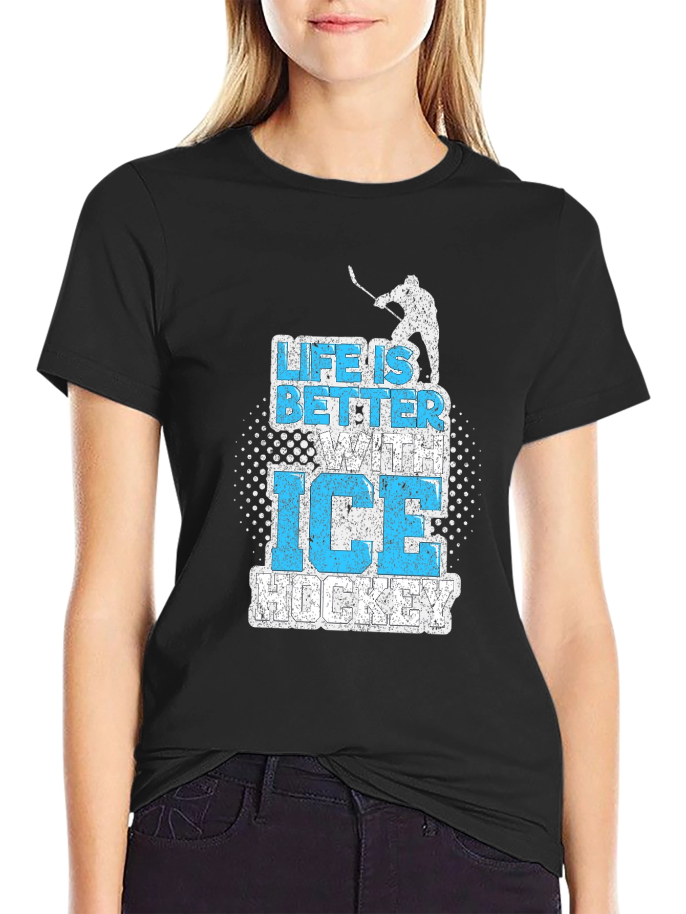 Life is Better with Ice Hockey Graphic T-Shirt
