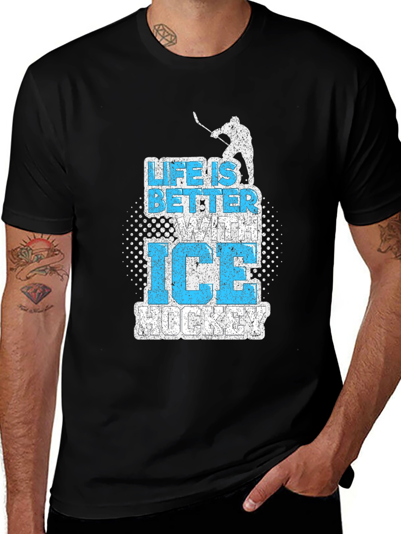 Life is Better with Ice Hockey Graphic T-Shirt