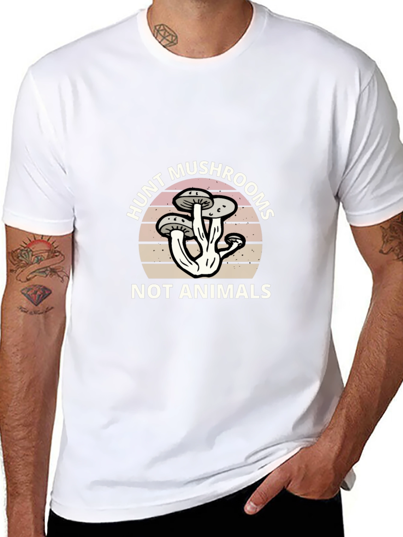 Hunt Mushrooms T-Shirt - Vegan Foraging Apparel