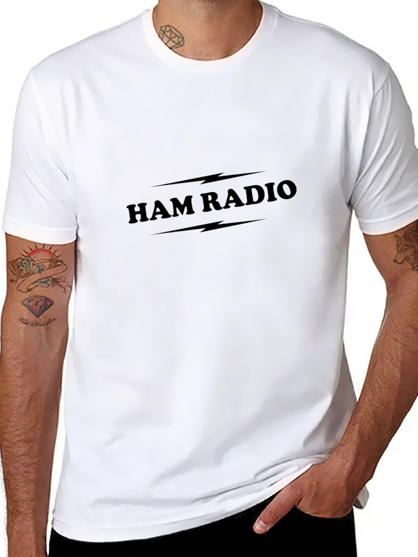 Ham Radio T-Shirt - Black Short Sleeve Tee