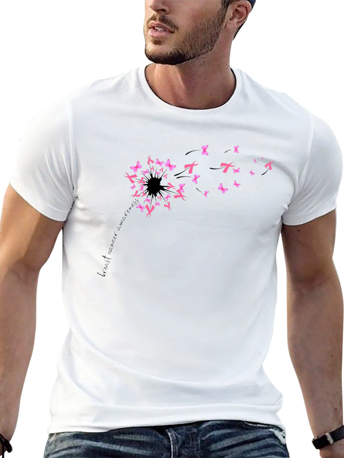 Breast Cancer Awareness Dandelion T-Shirt