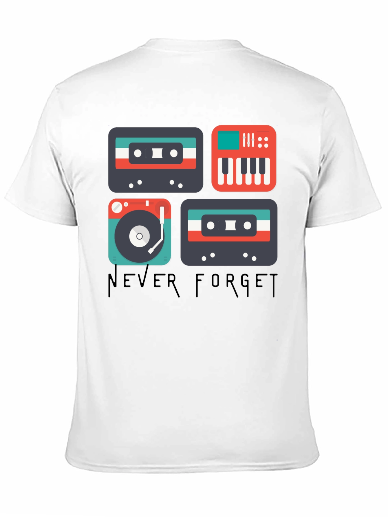 Retro Music T-Shirt - Never Forget Classic Sounds