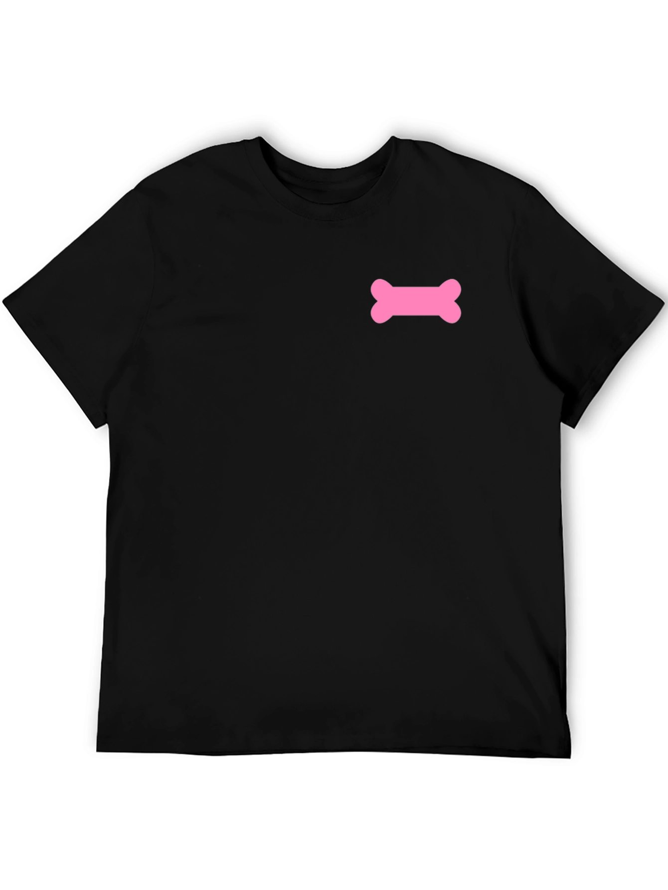 Pink Bone Graphic Black T-Shirt