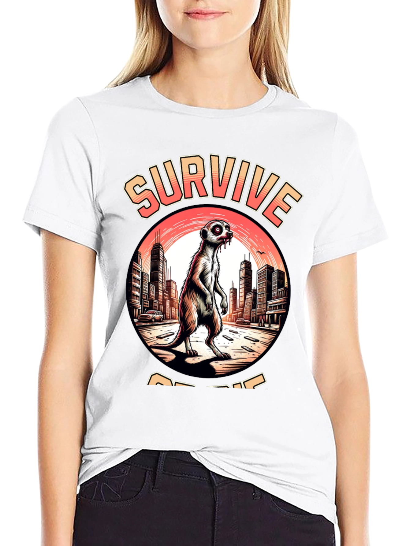 Survive Or Die Meerkat Graphic T-Shirt