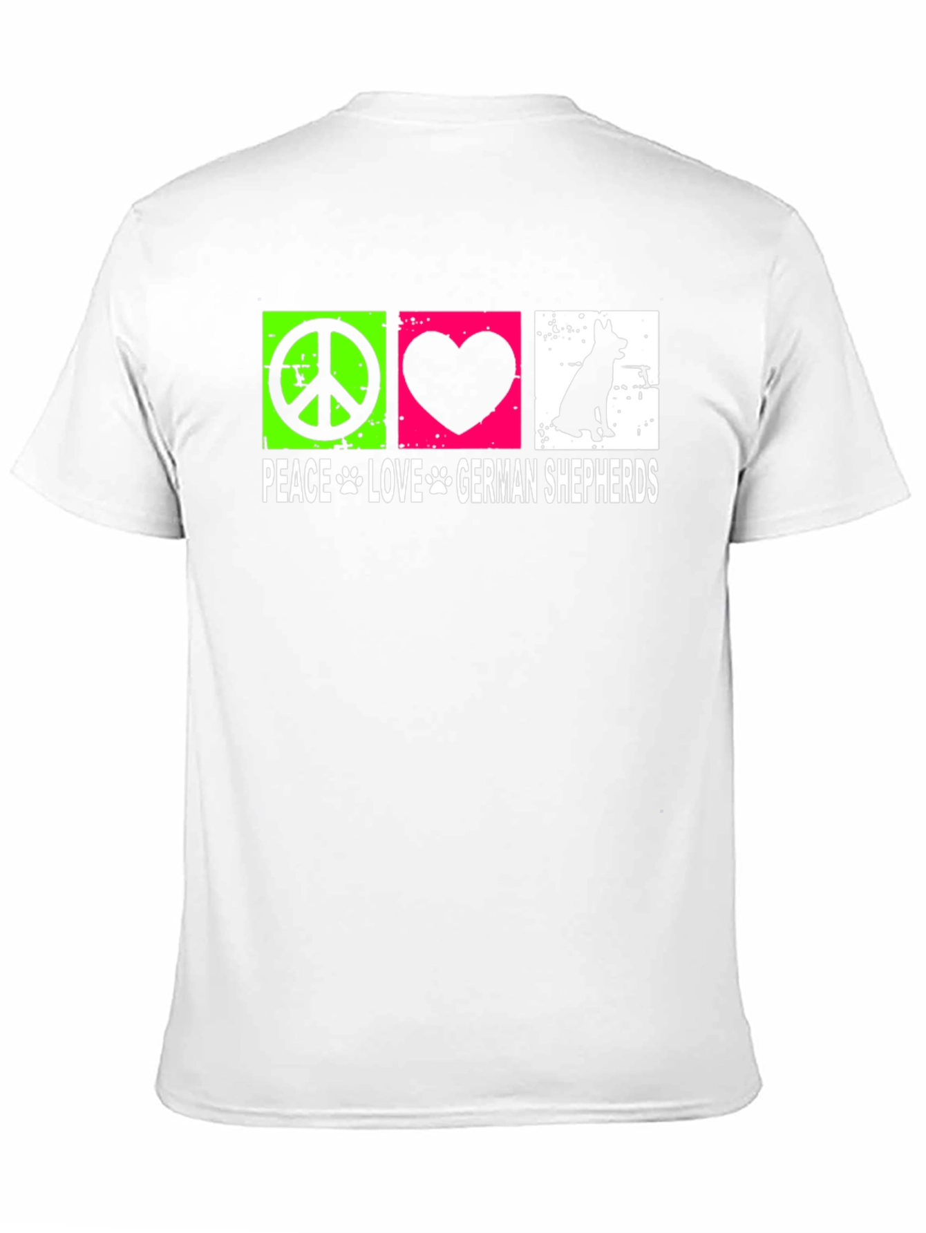 Peace Love German Shepherds Graphic T-Shirt