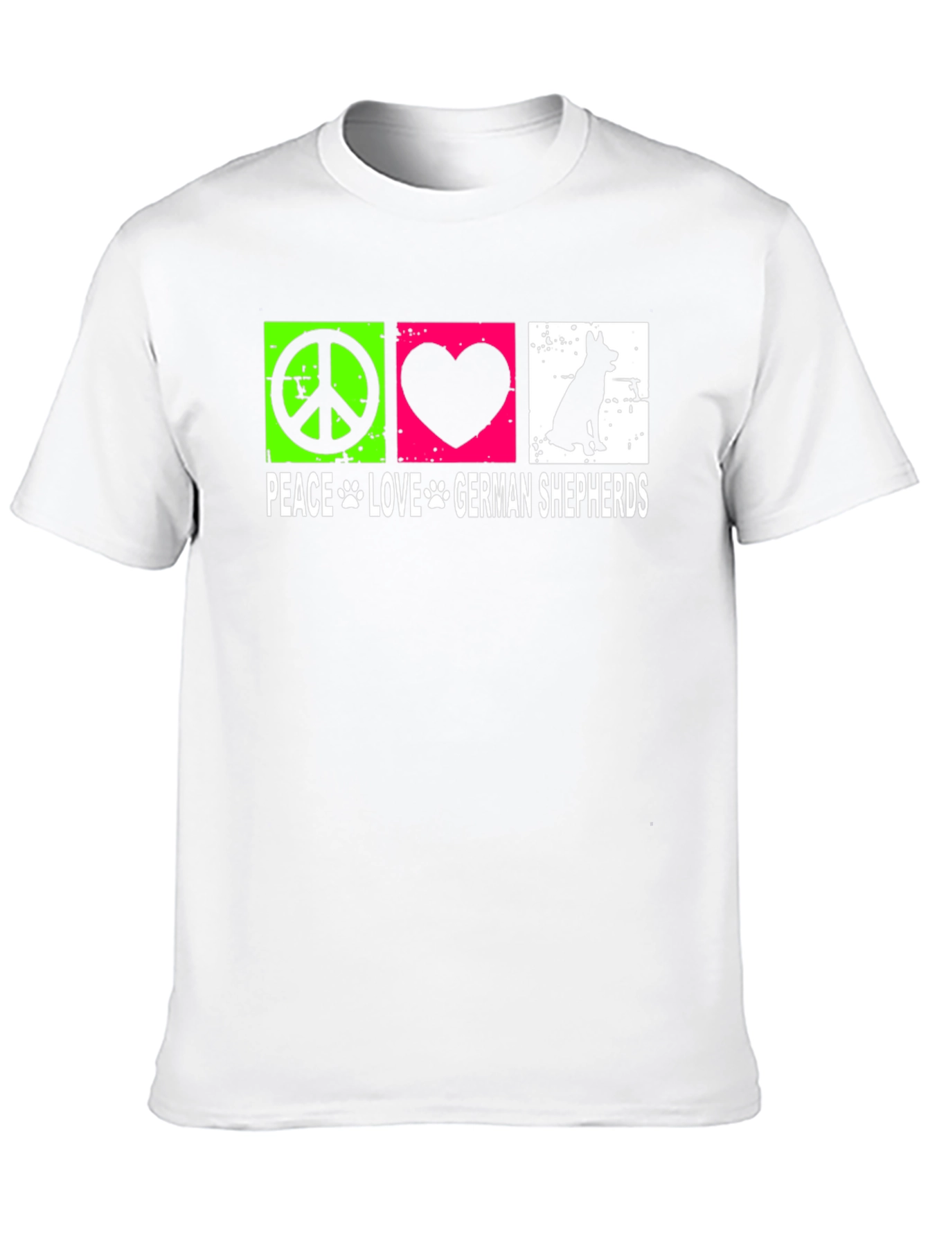 Peace Love German Shepherds Graphic T-Shirt