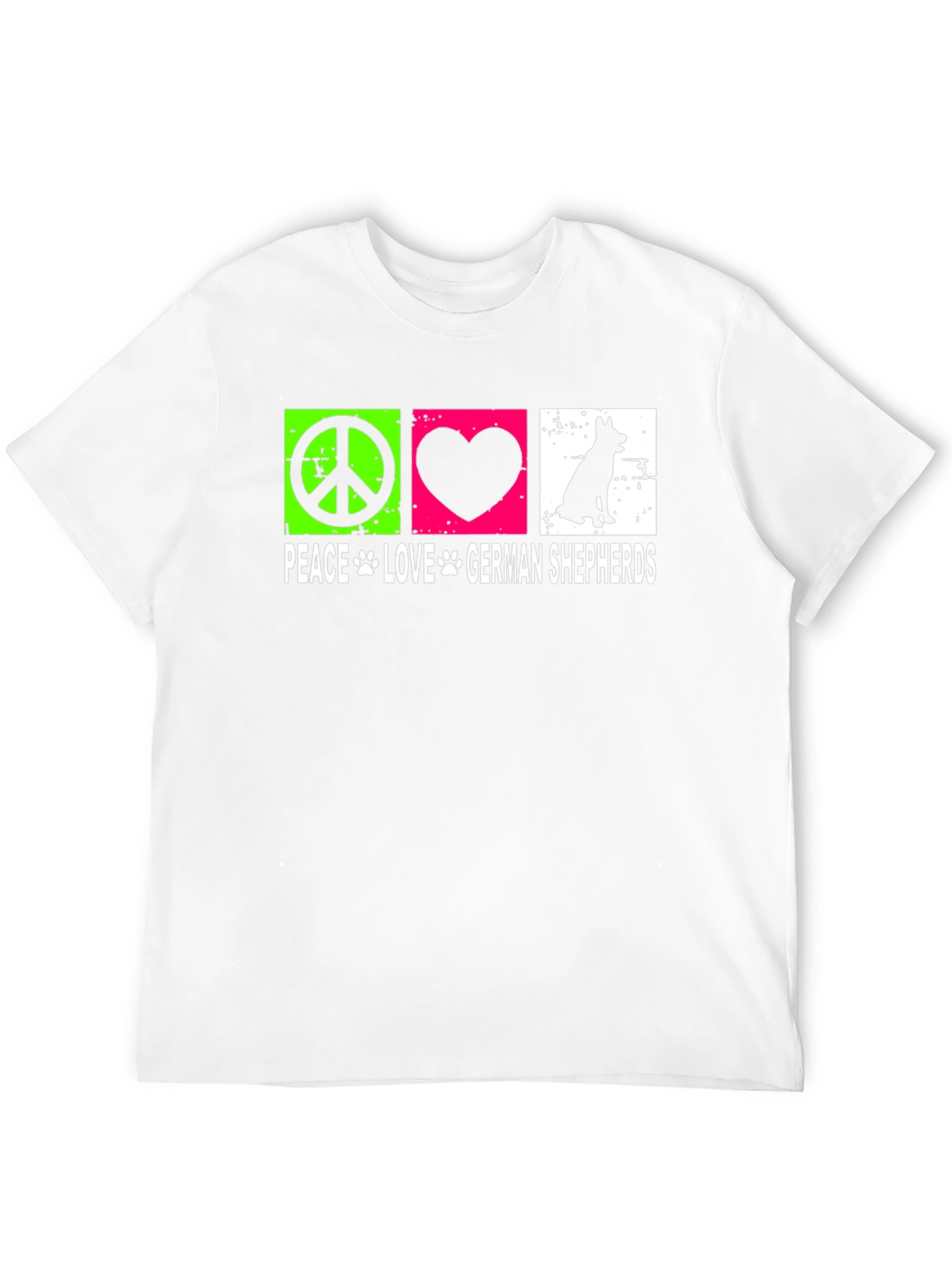 Peace Love German Shepherds Graphic T-Shirt