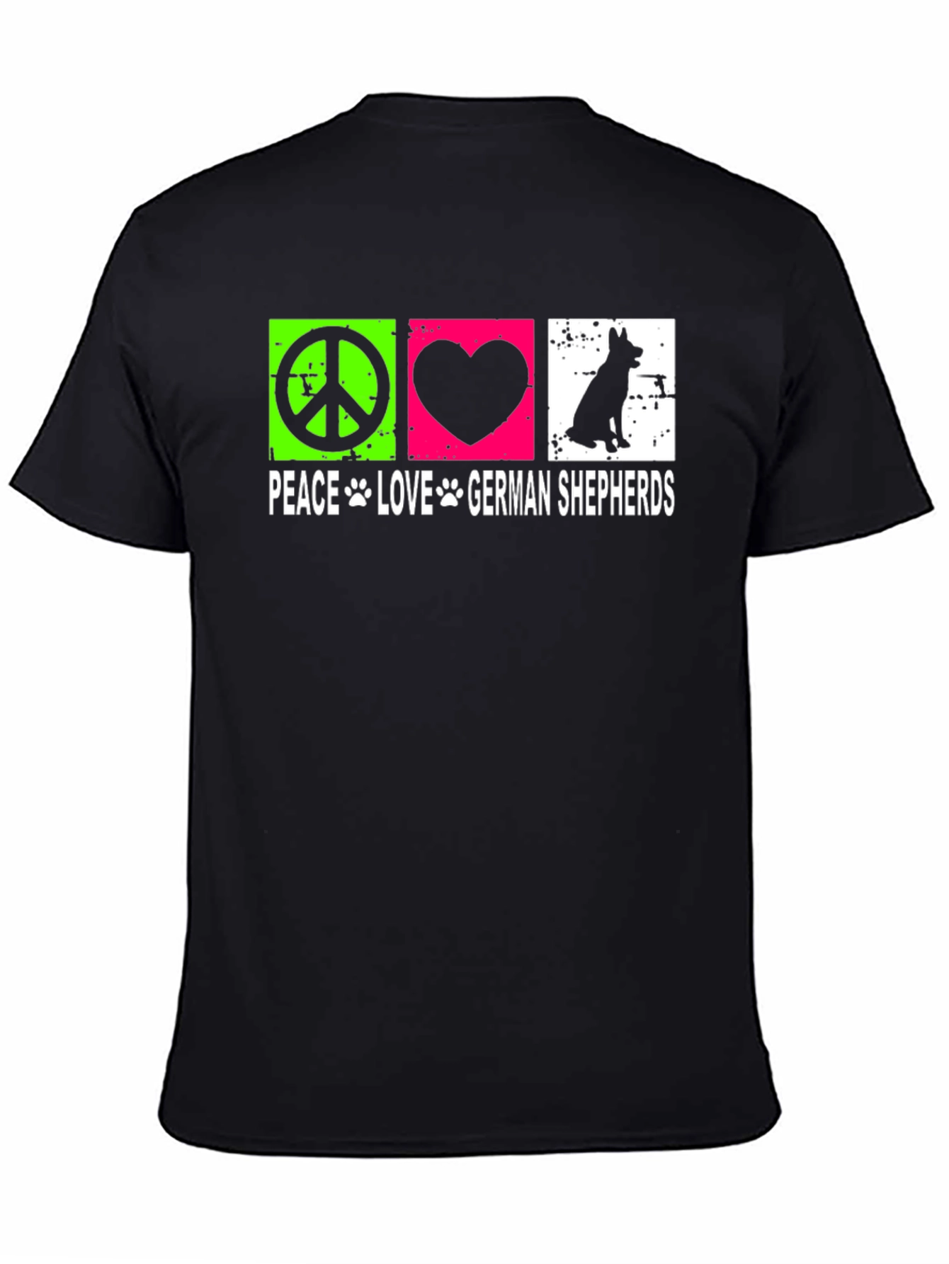 Peace Love German Shepherds Graphic T-Shirt