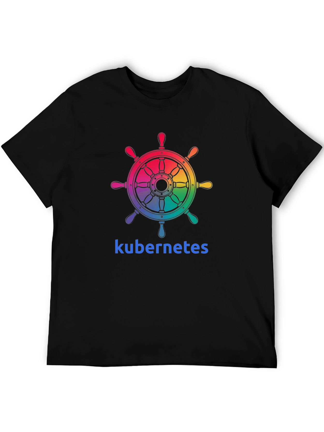 Kubernetes Rainbow Ship Wheel T-Shirt