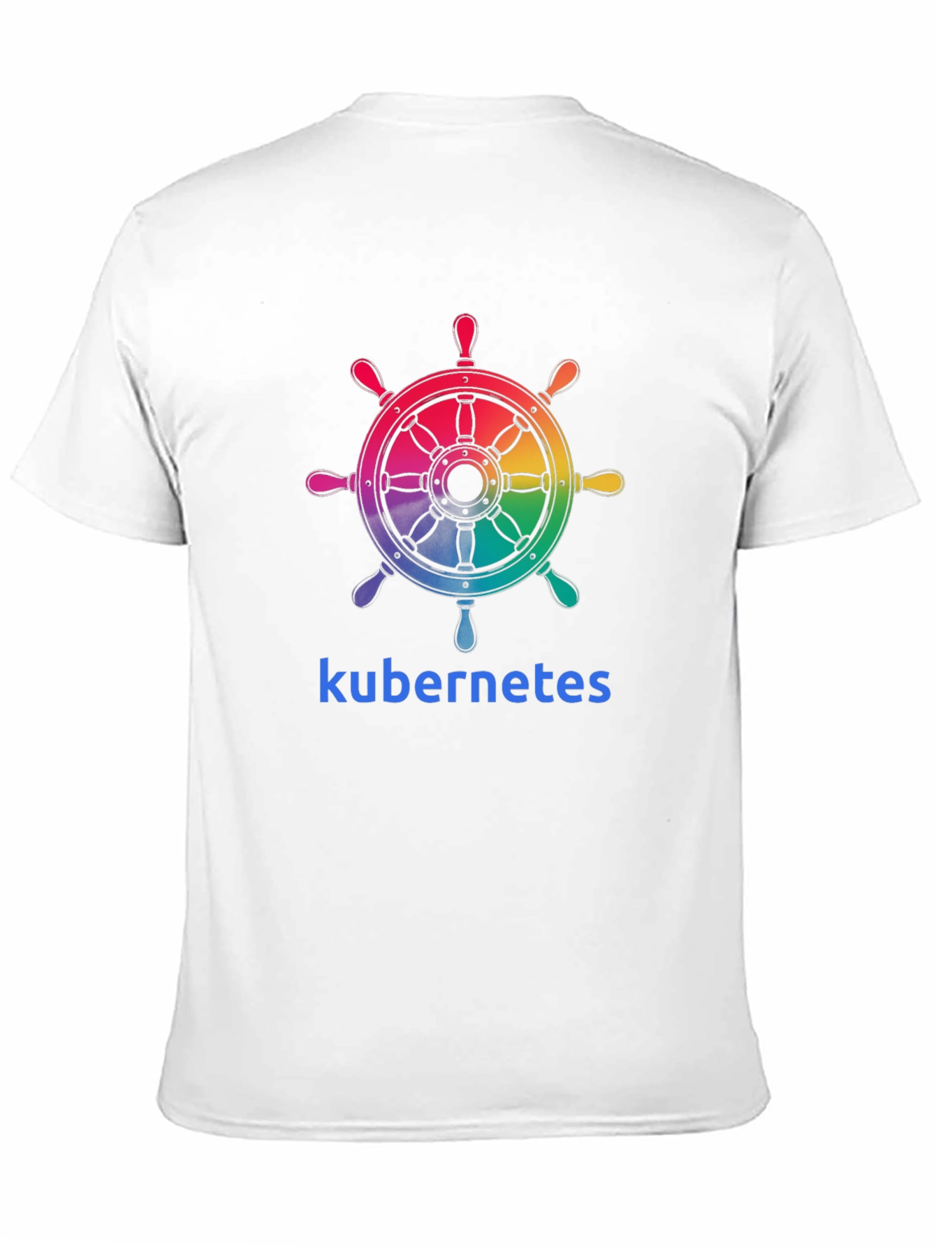 Kubernetes Rainbow Ship Wheel T-Shirt