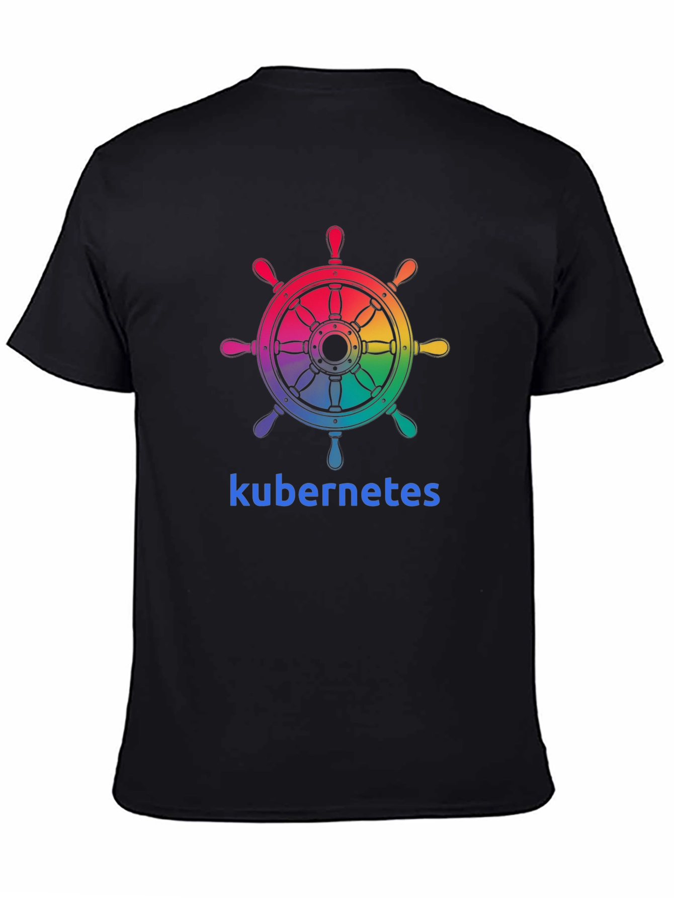 Kubernetes Rainbow Ship Wheel T-Shirt