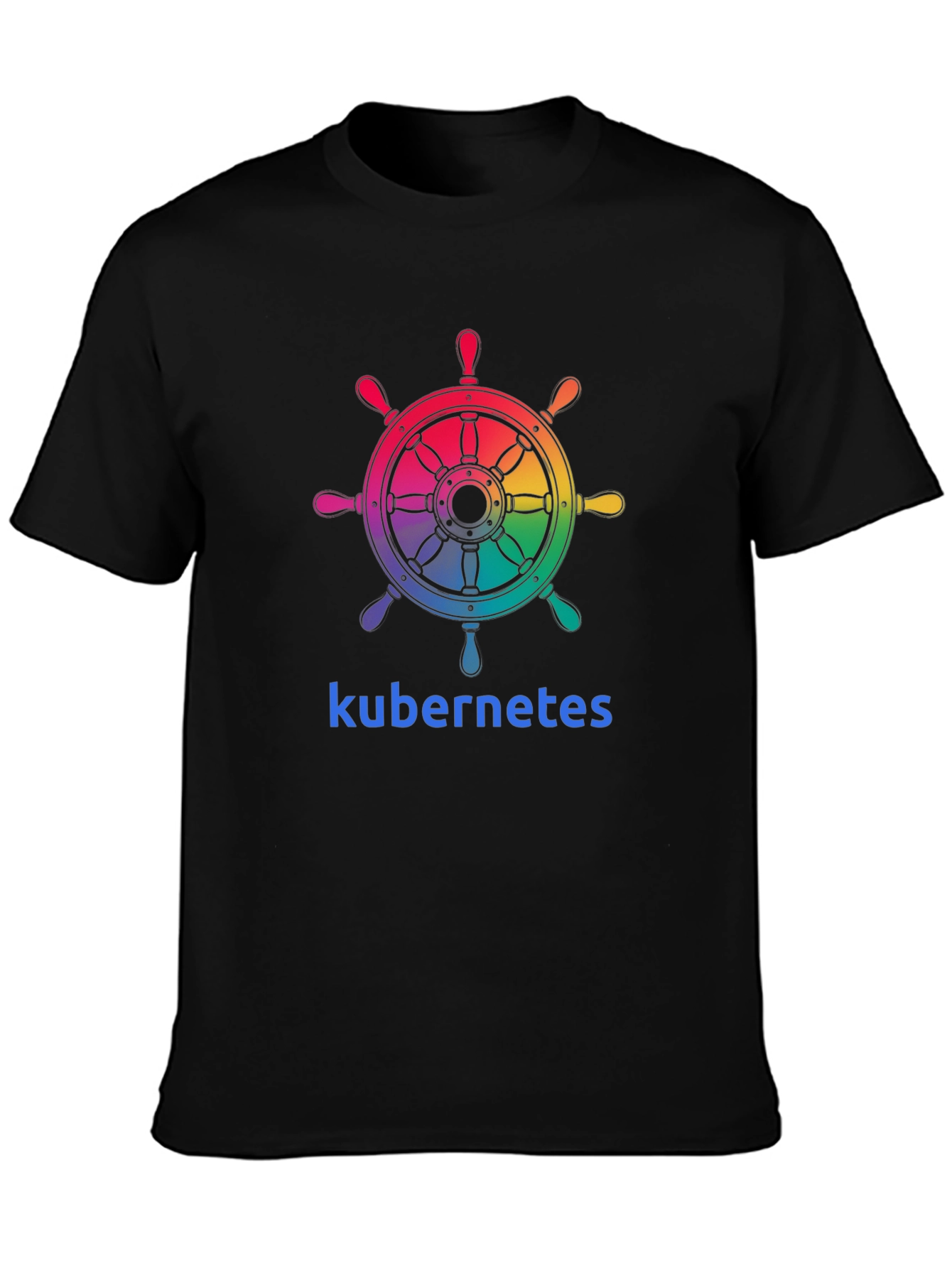 Kubernetes Rainbow Ship Wheel T-Shirt