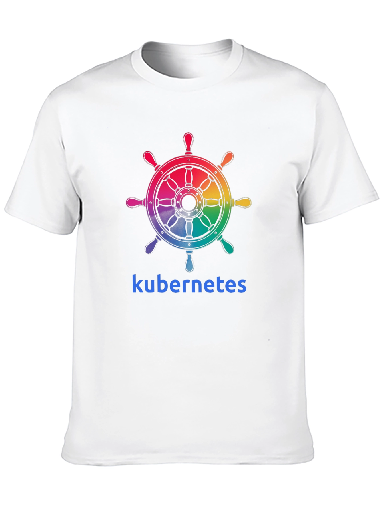 Kubernetes Rainbow Ship Wheel T-Shirt
