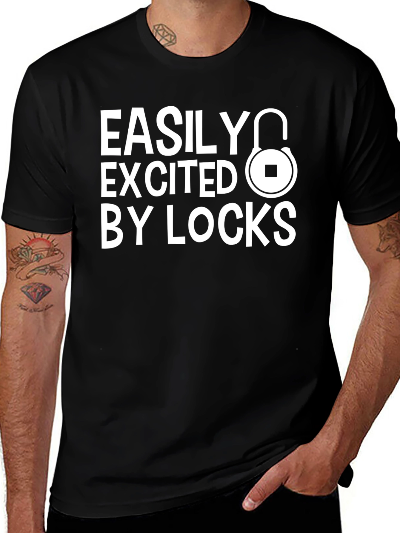 Easily Excited by Locks Graphic T-Shirt