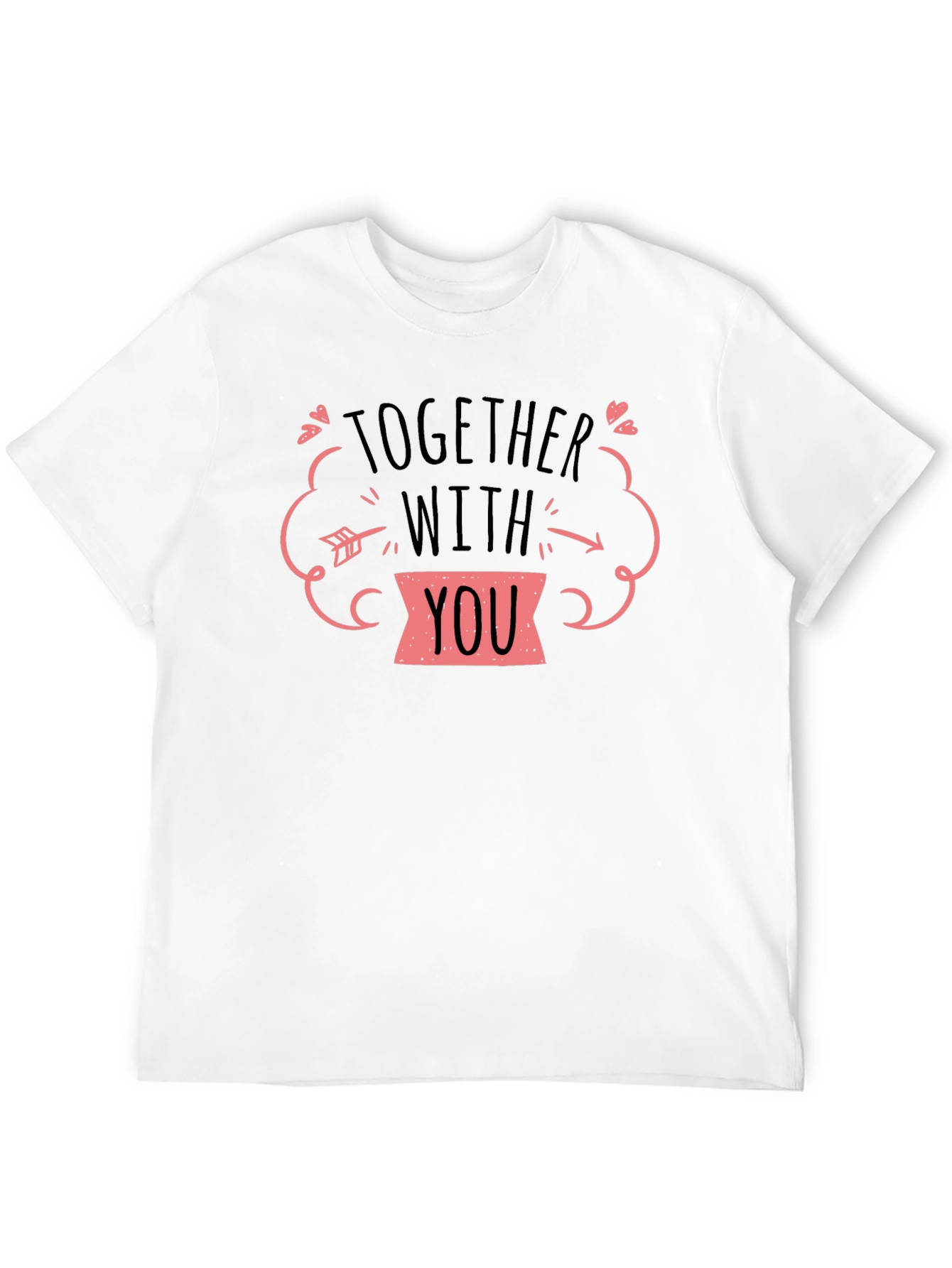 Together With You Graphic Tee - Black T-Shirt