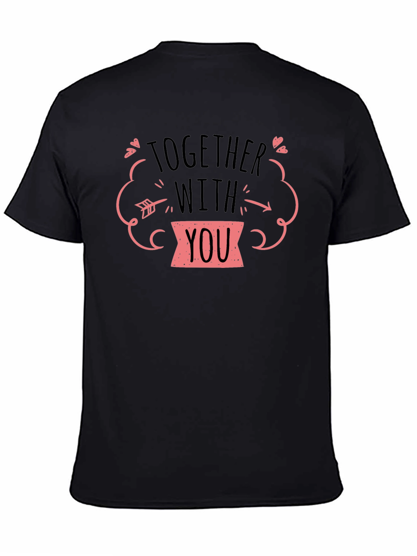 Together With You Graphic Tee - Black T-Shirt