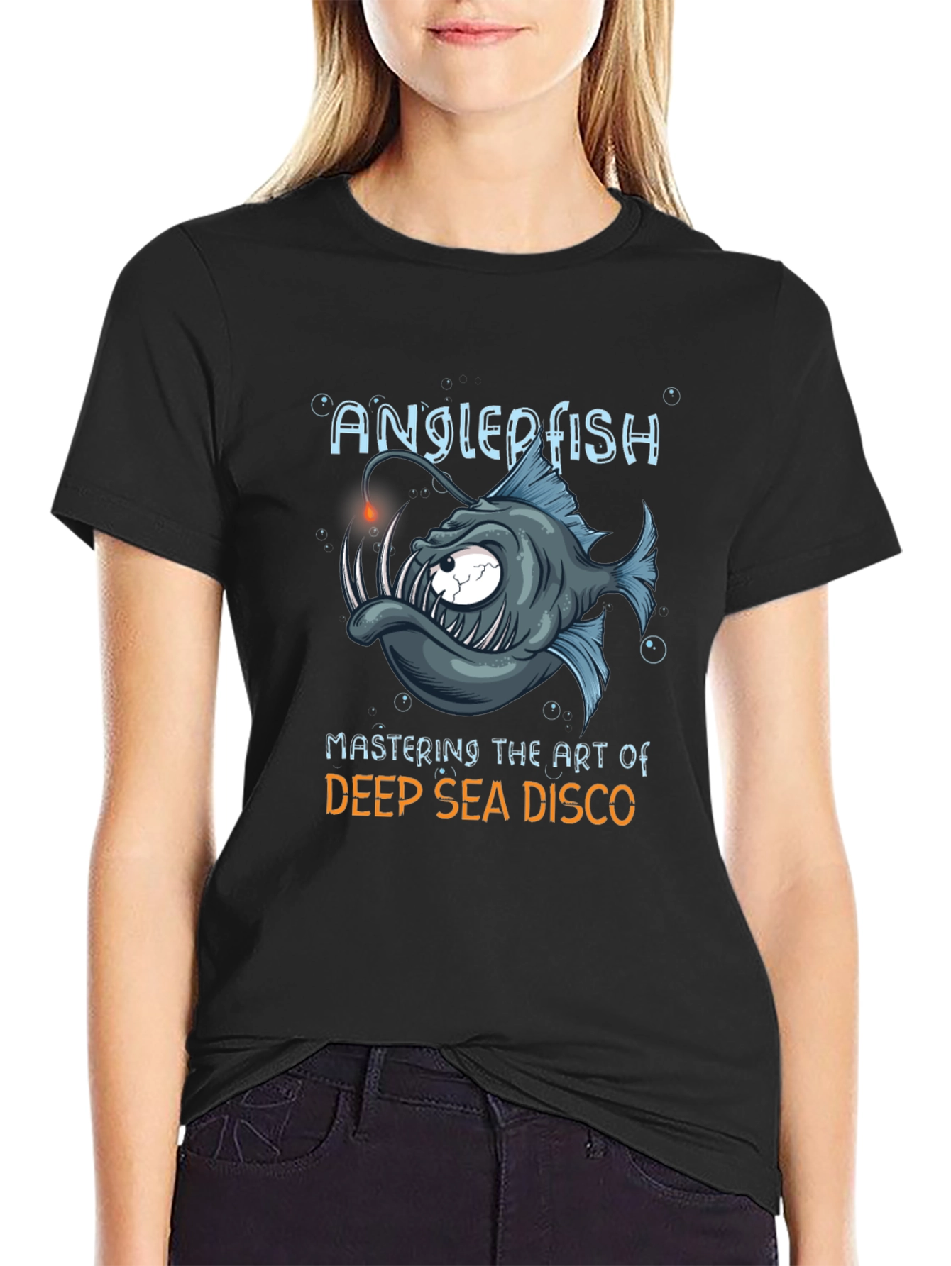 Anglerfish Deep Sea Disco Graphic T-Shirt