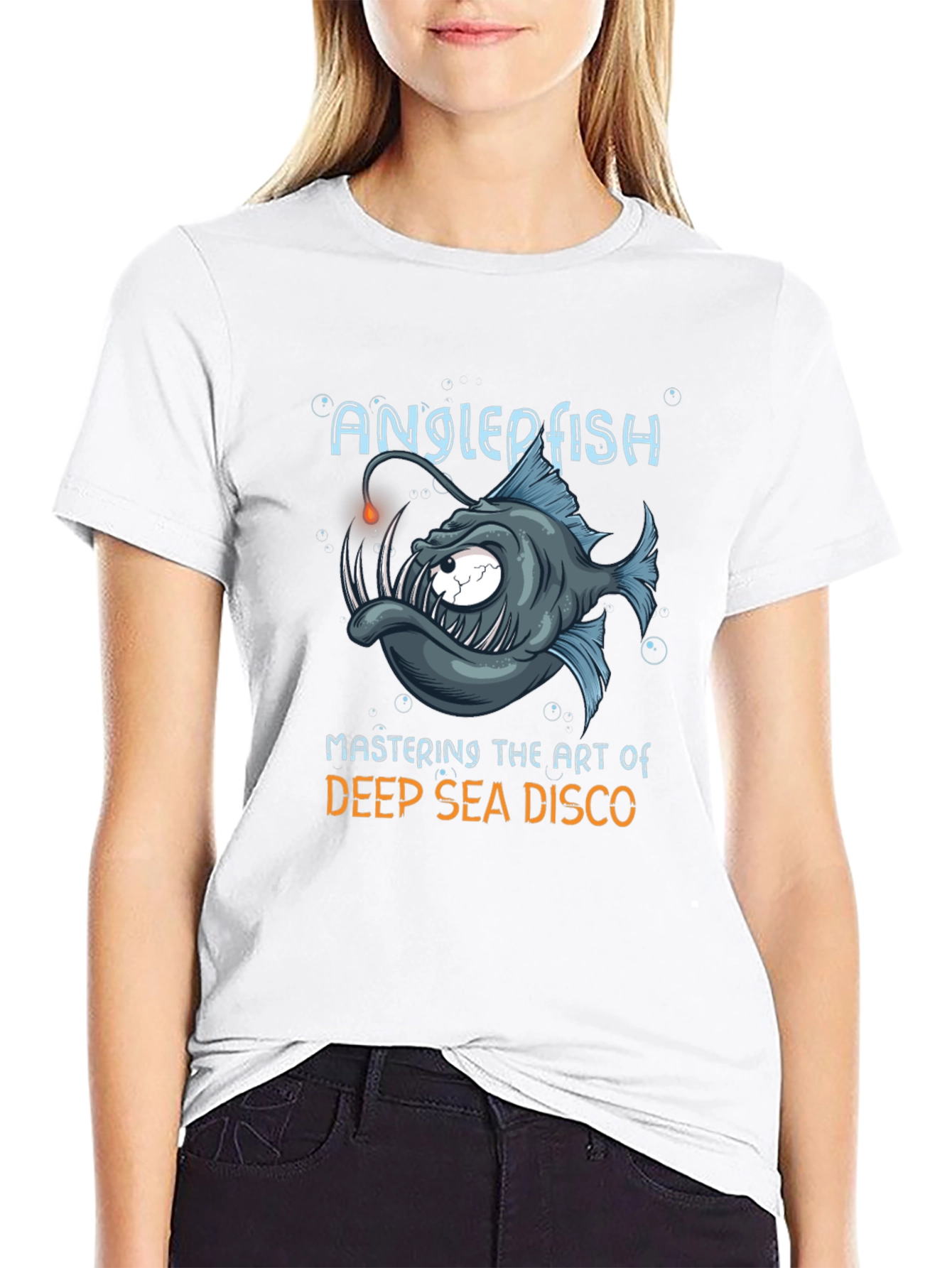 Anglerfish Deep Sea Disco Graphic T-Shirt