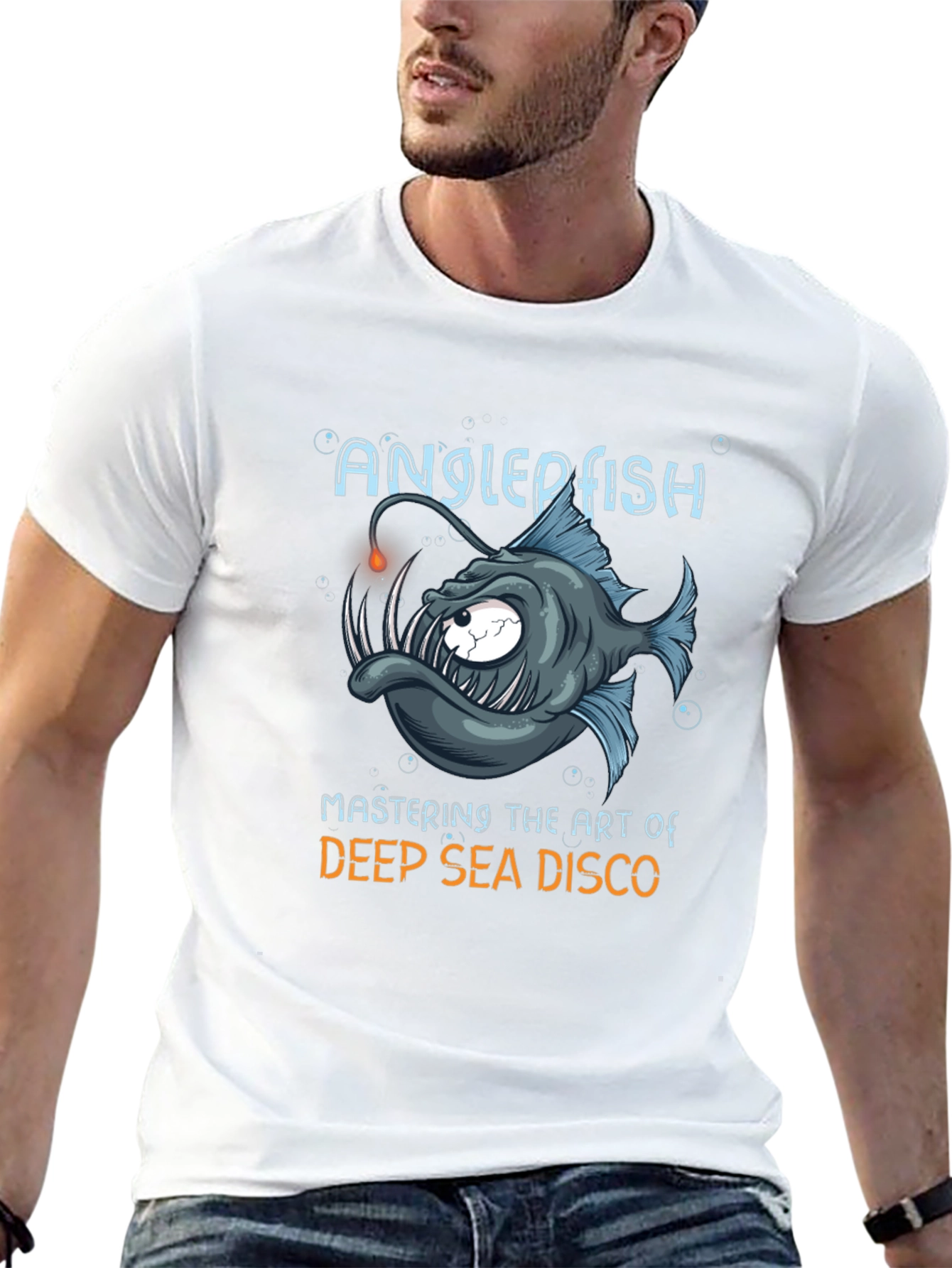 Anglerfish Deep Sea Disco Graphic T-Shirt