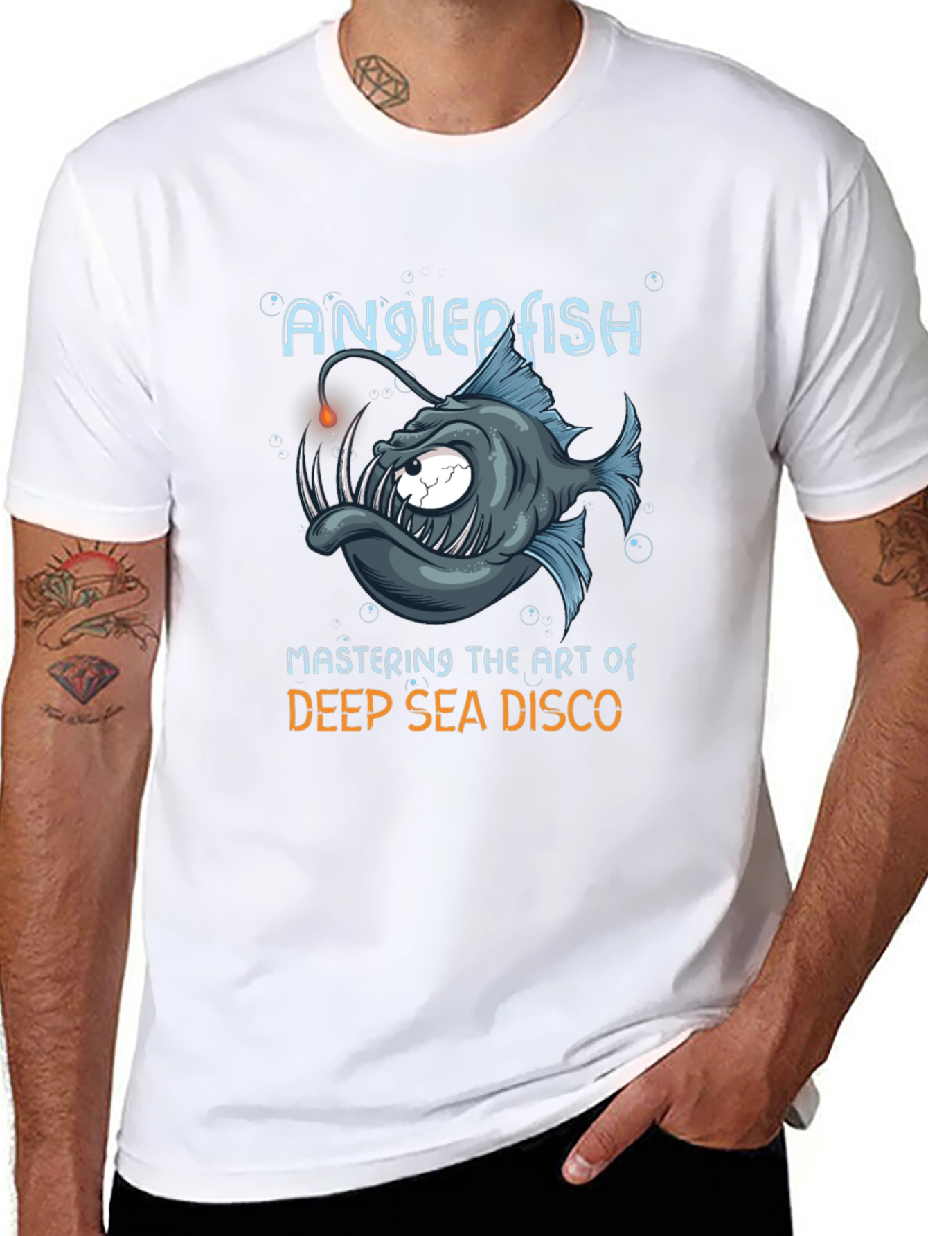 Anglerfish Deep Sea Disco Graphic T-Shirt
