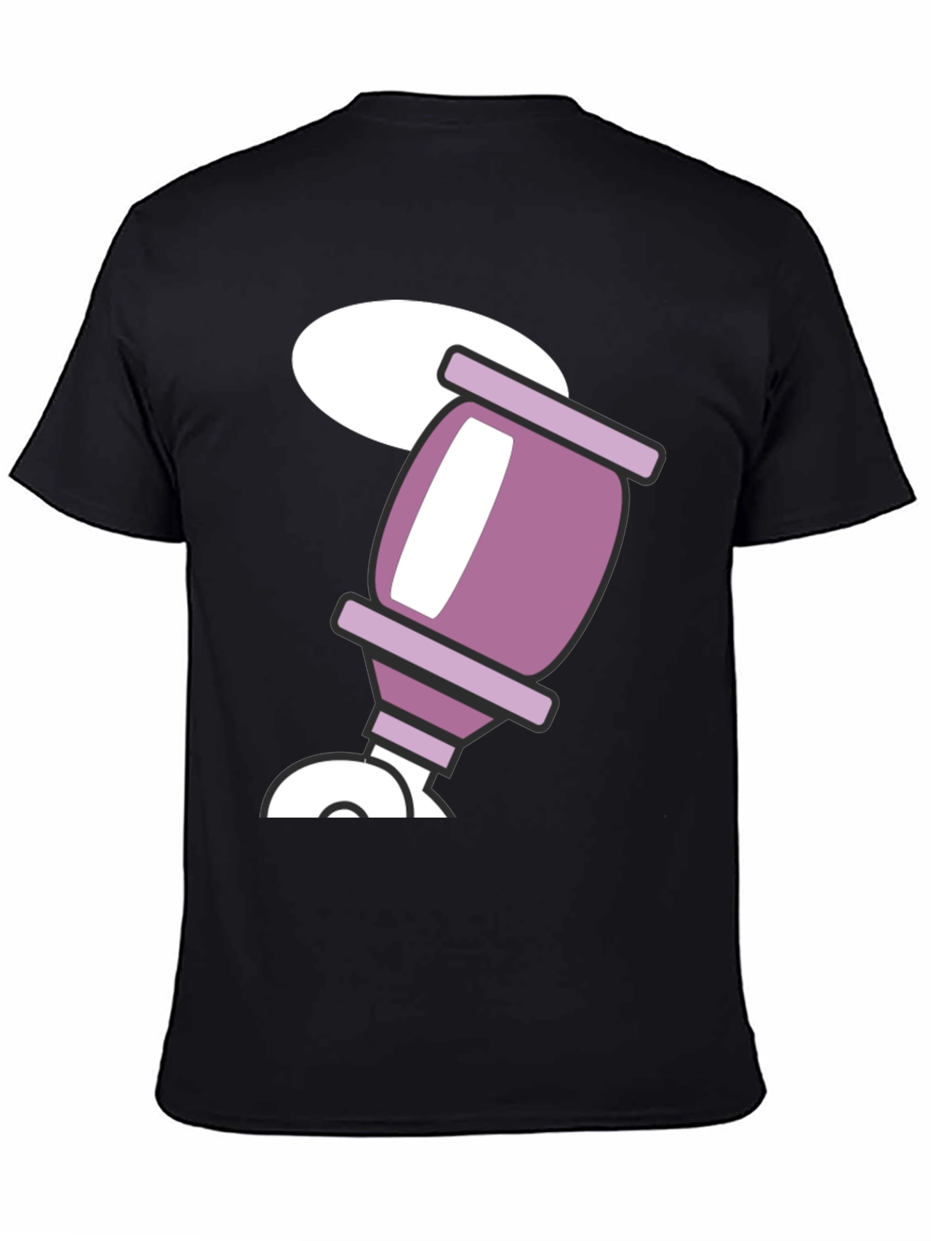 Retro Cartoon Drink Black T-Shirt