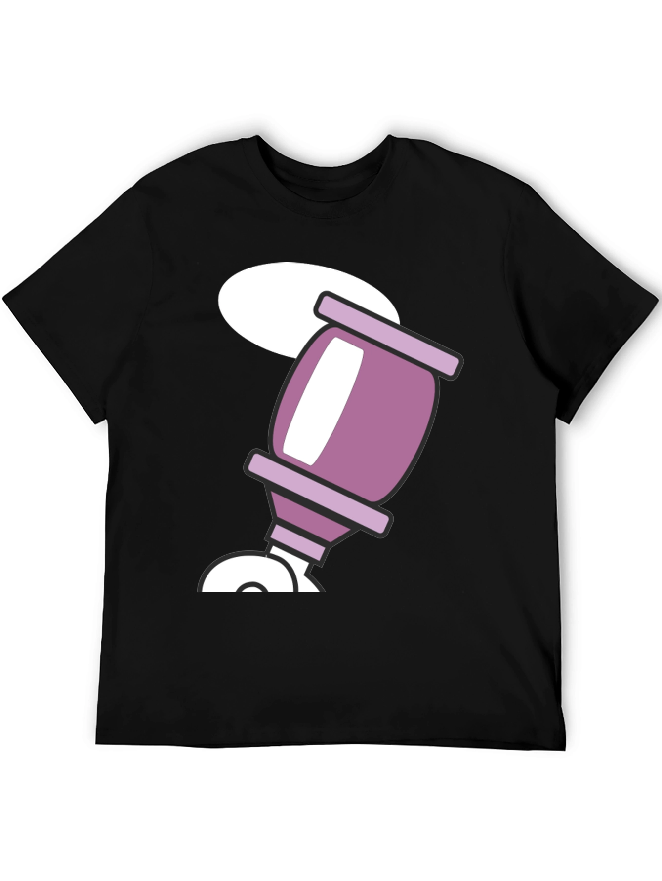 Retro Cartoon Drink Black T-Shirt