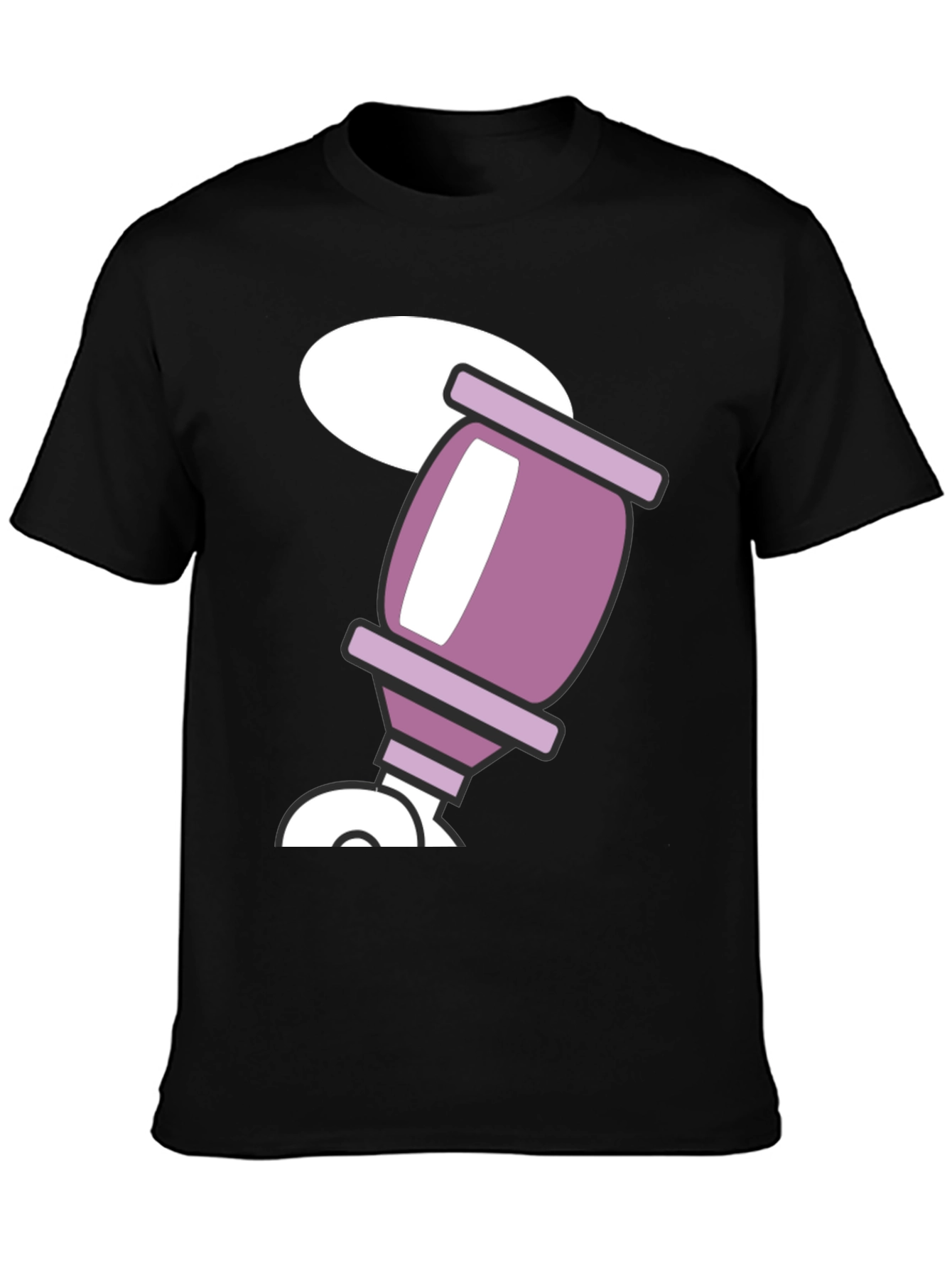 Retro Cartoon Drink Black T-Shirt