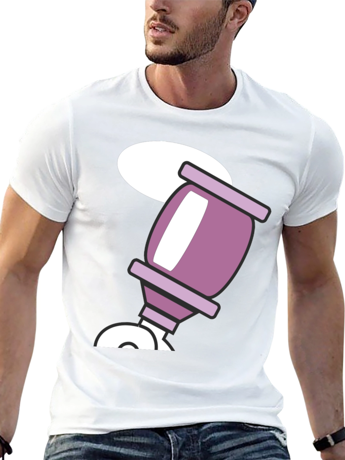 Retro Cartoon Drink Black T-Shirt