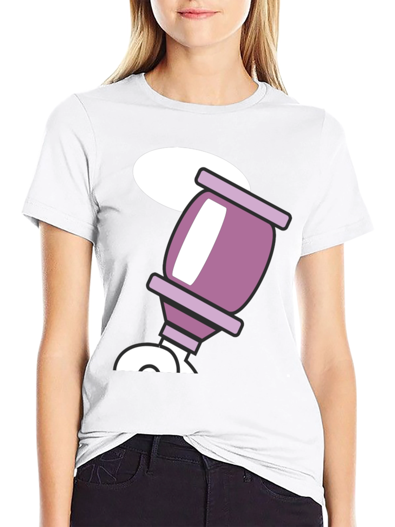 Retro Cartoon Drink Black T-Shirt