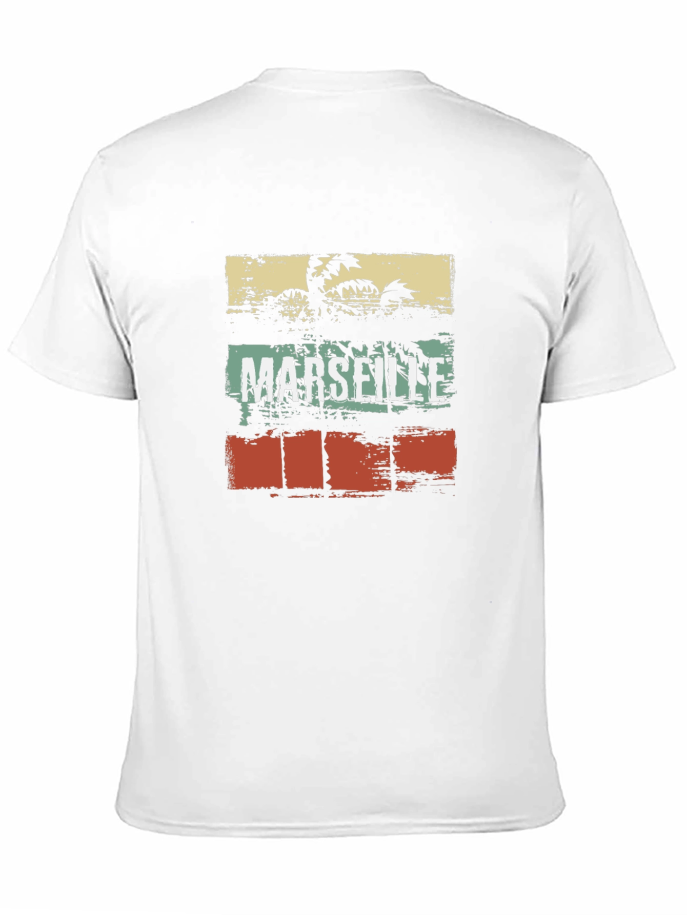Marseille Palm Tee - Retro Style Black T-Shirt