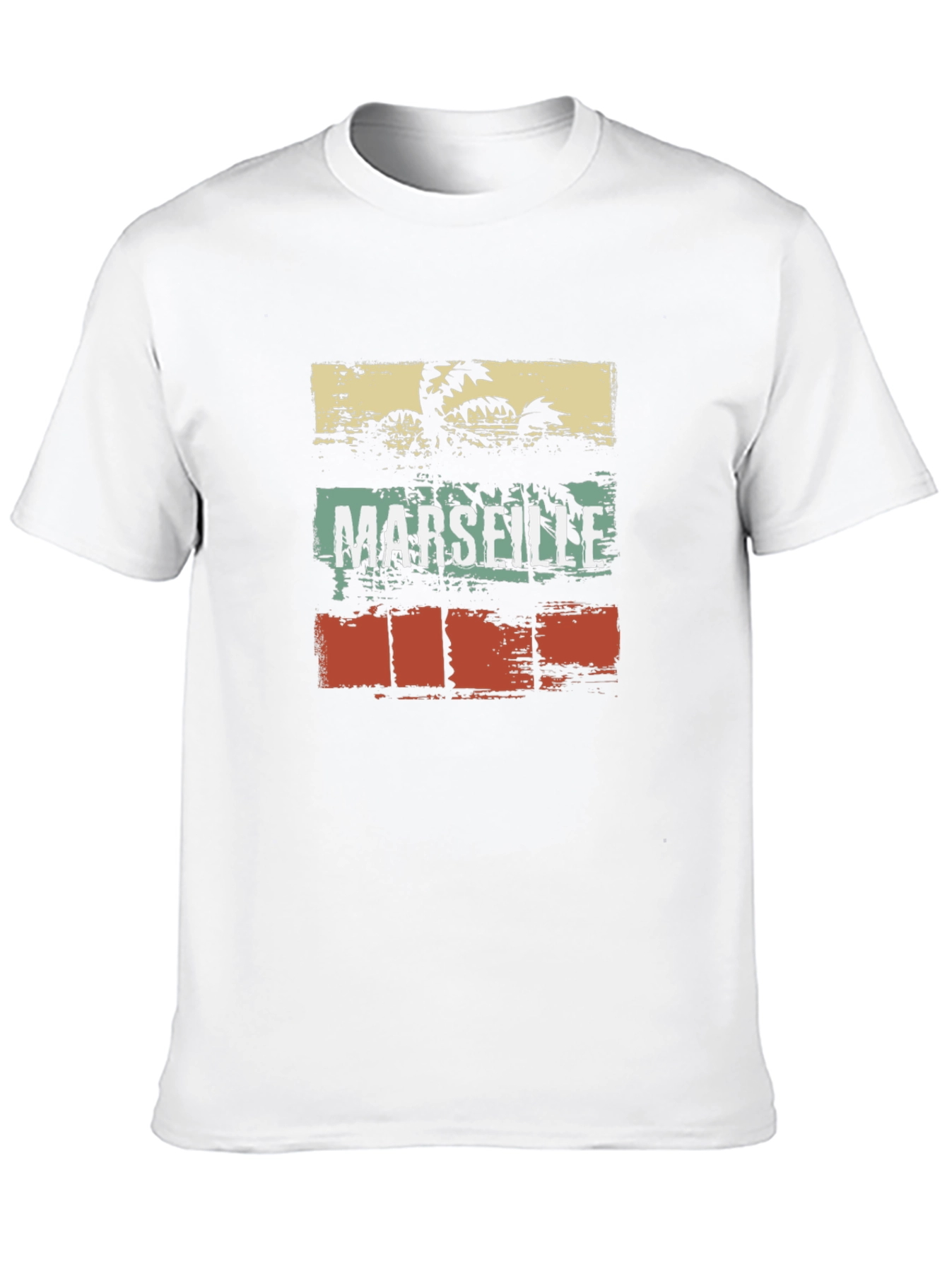 Marseille Palm Tee - Retro Style Black T-Shirt