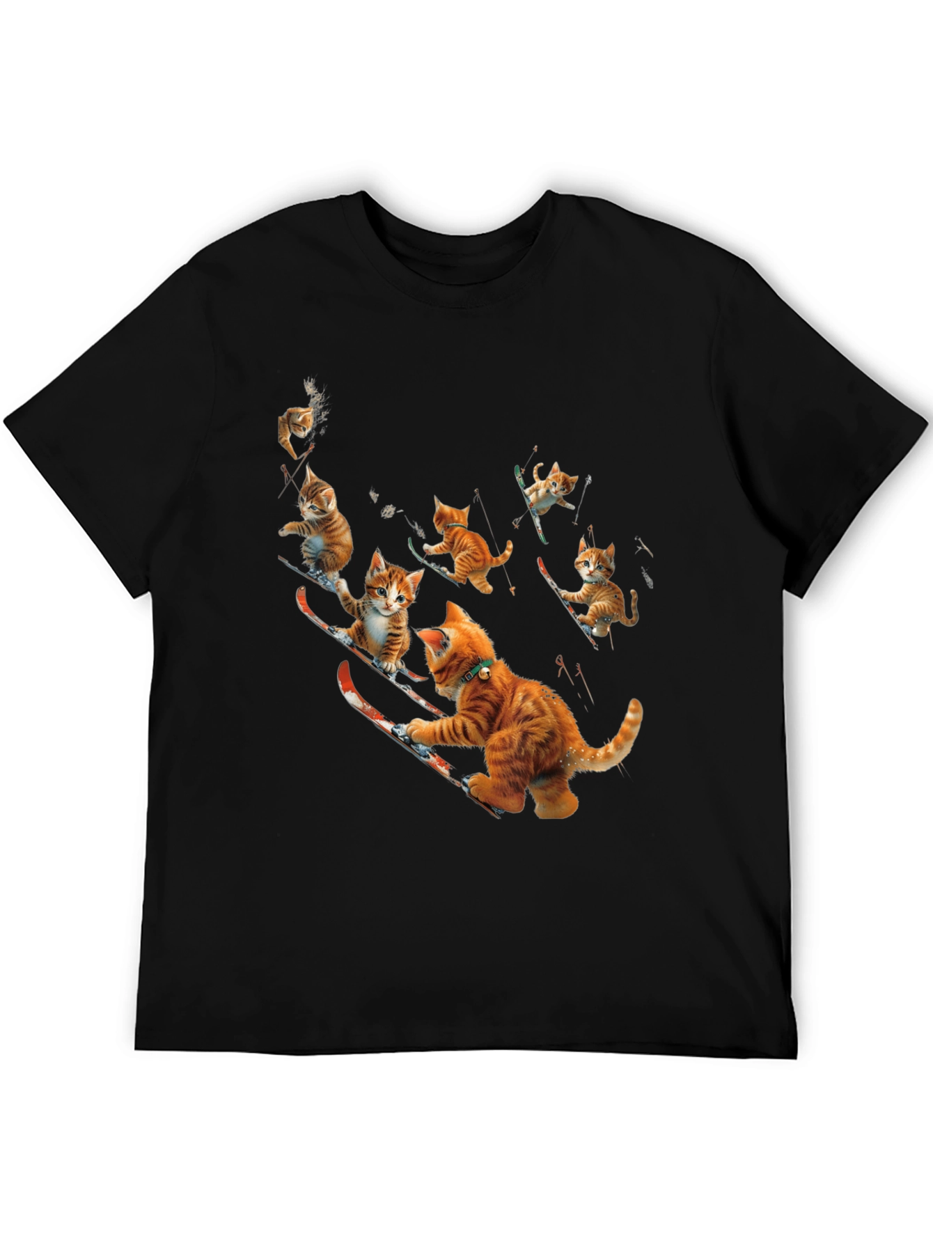 Skiing Cats Graphic Tee