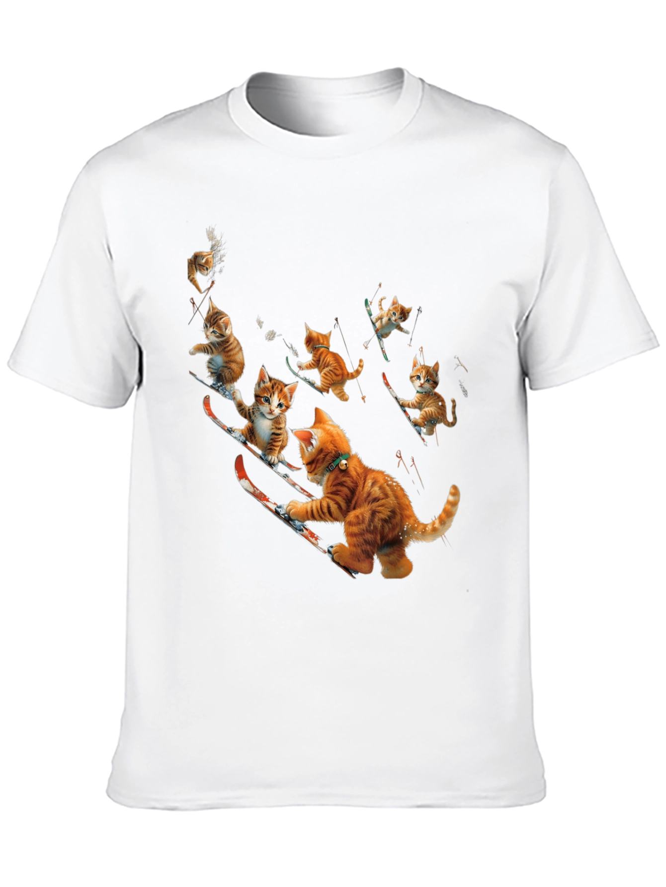 Skiing Cats Graphic Tee