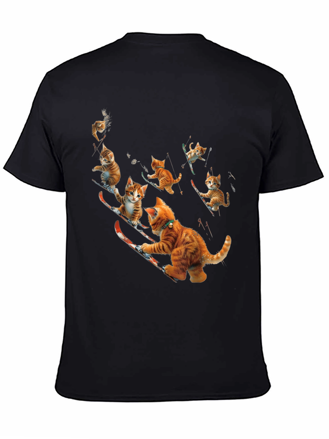 Skiing Cats Graphic Tee
