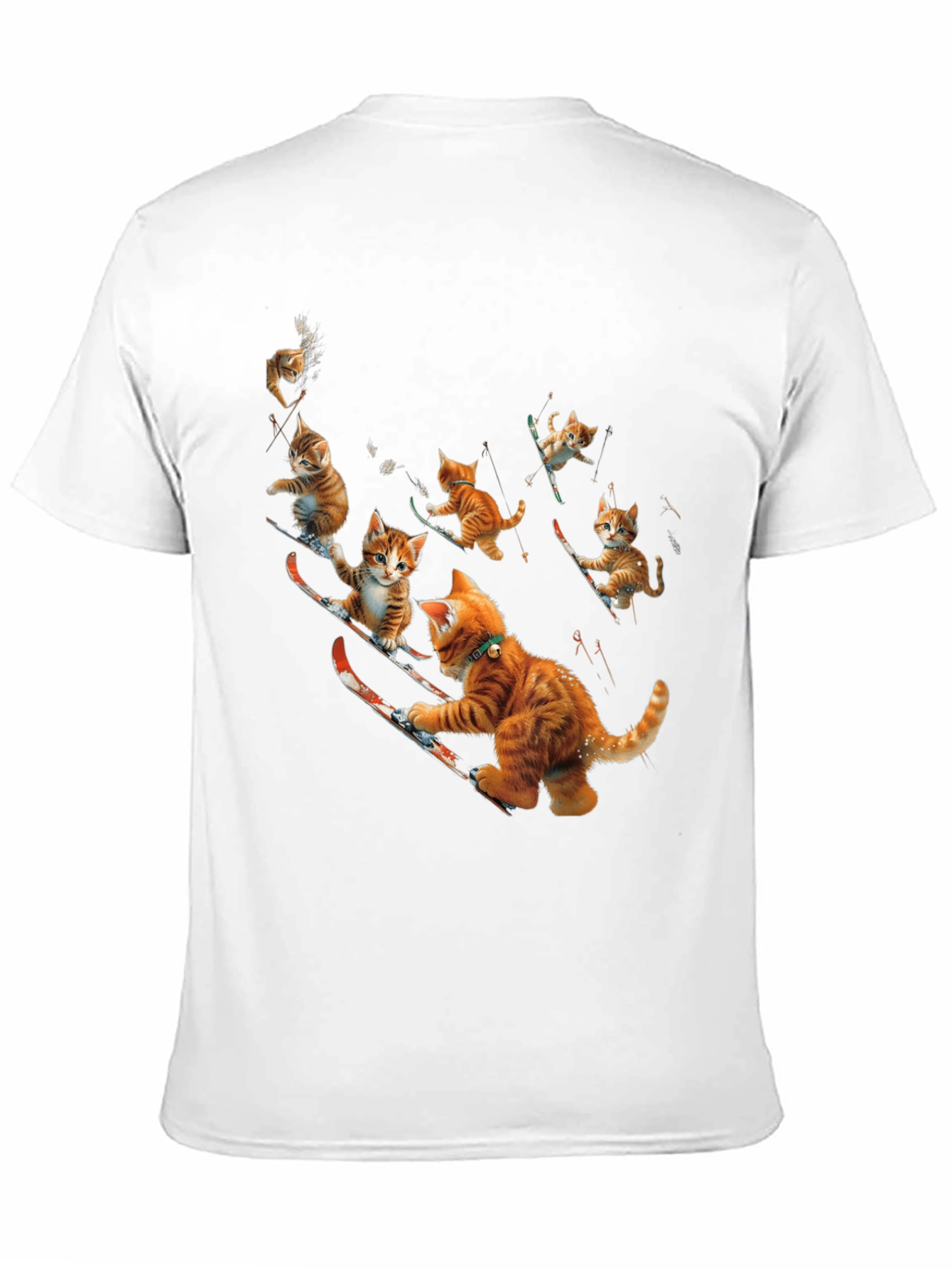 Skiing Cats Graphic Tee