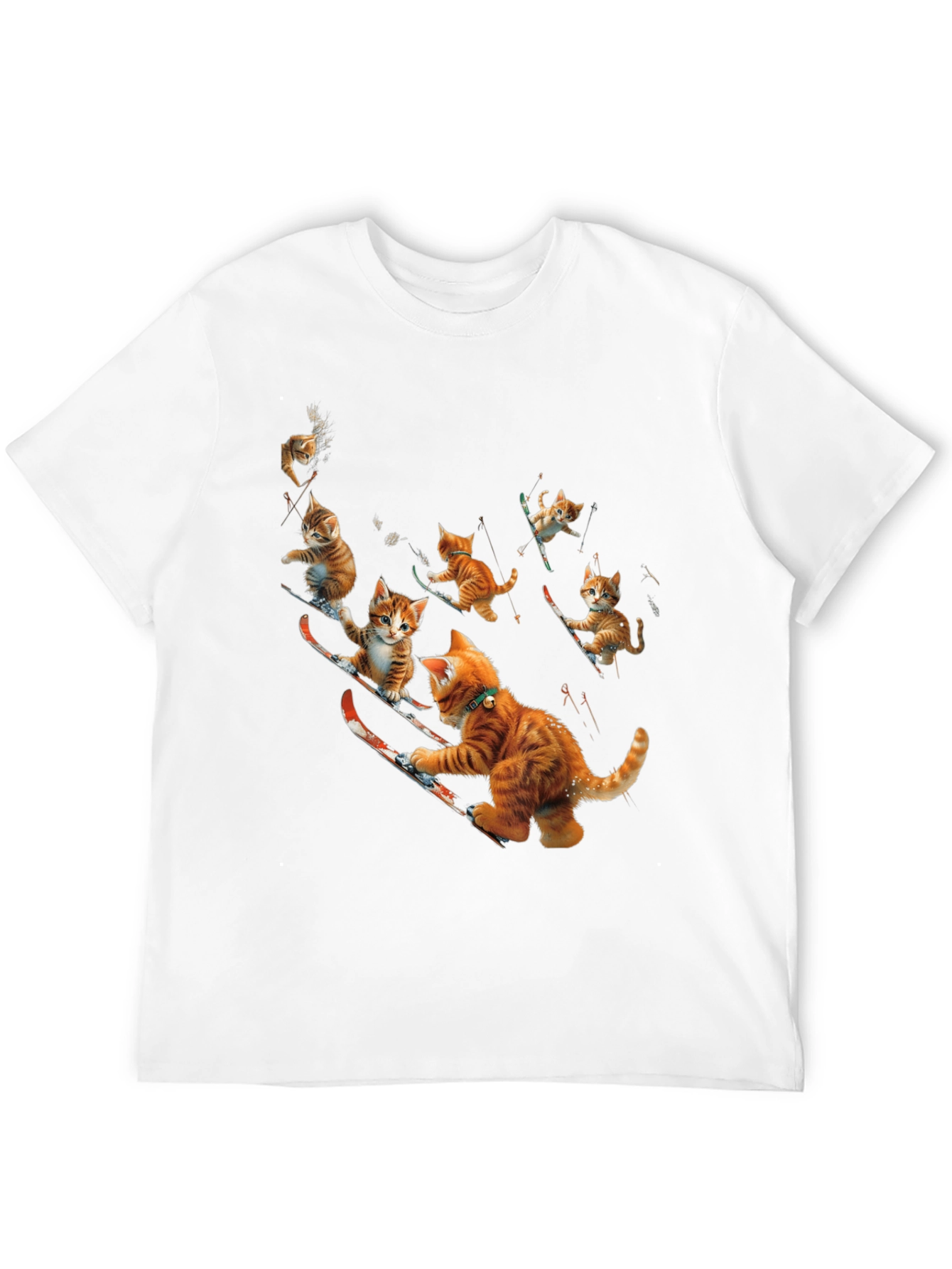 Skiing Cats Graphic Tee