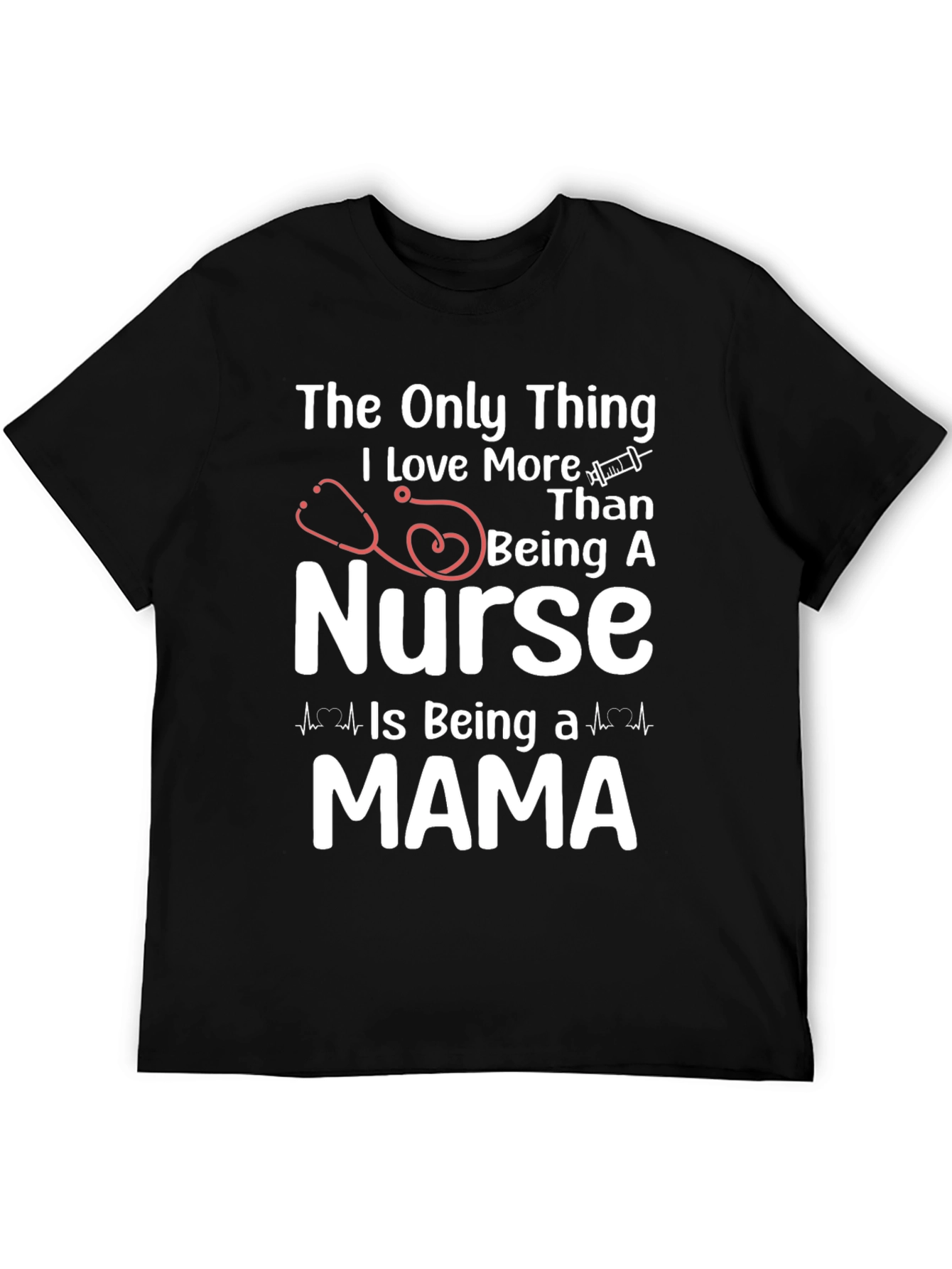 Nurse Mama Graphic T-Shirt - Black