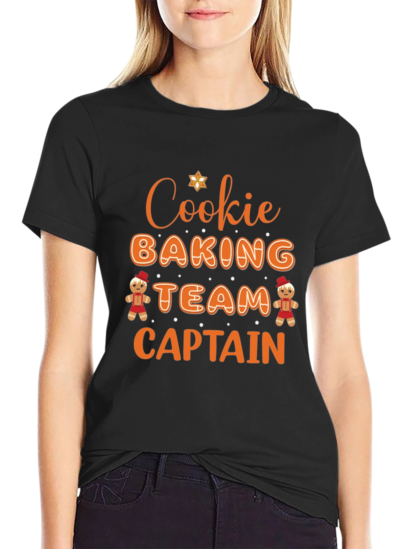 Cookie Baking Team Captain Black T-Shirt