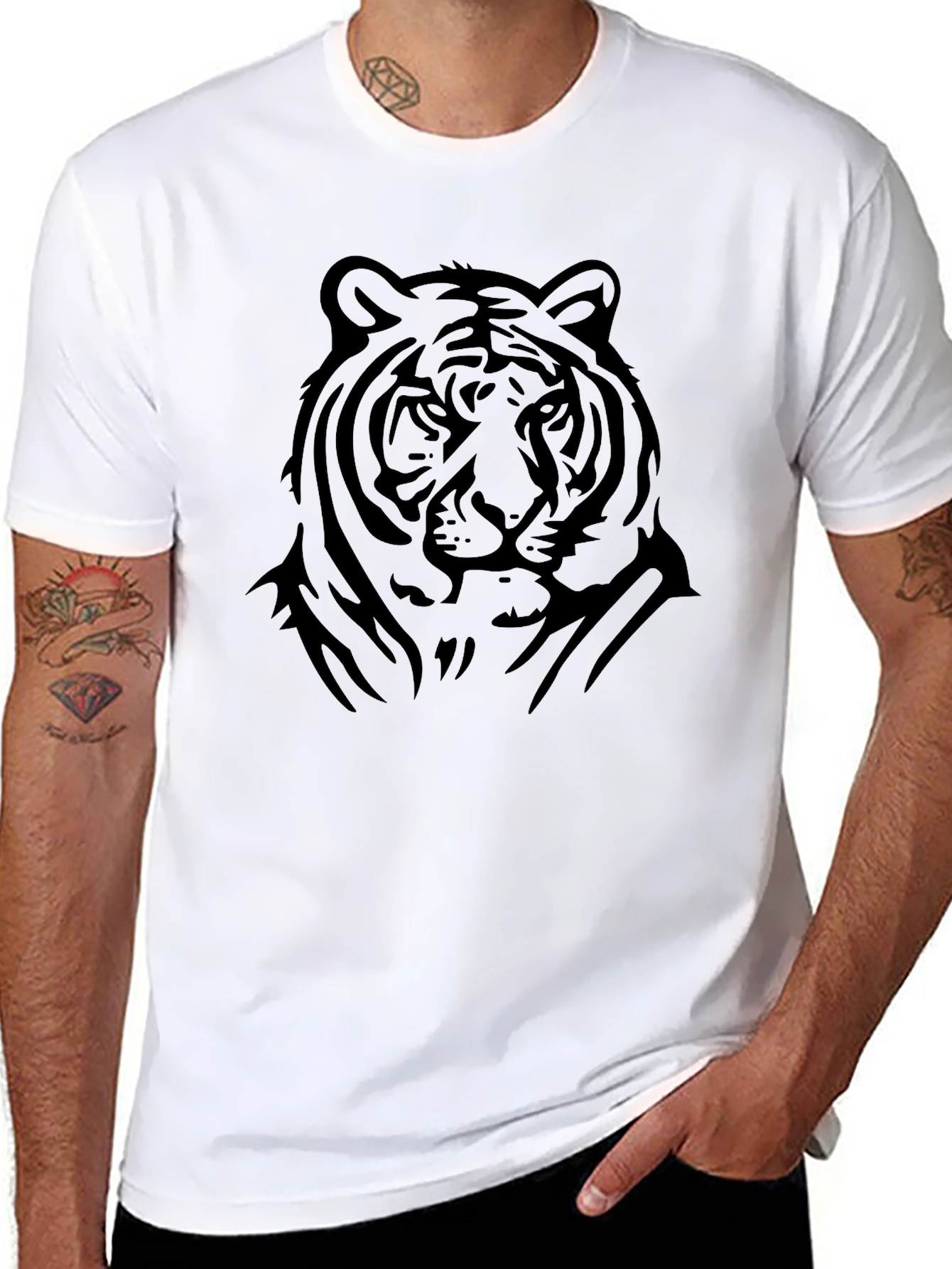 Tiger Graphic Black T-Shirt