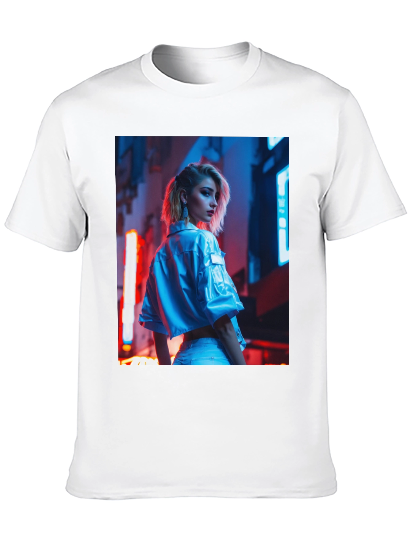 Edgy Urban Style Black T-Shirt