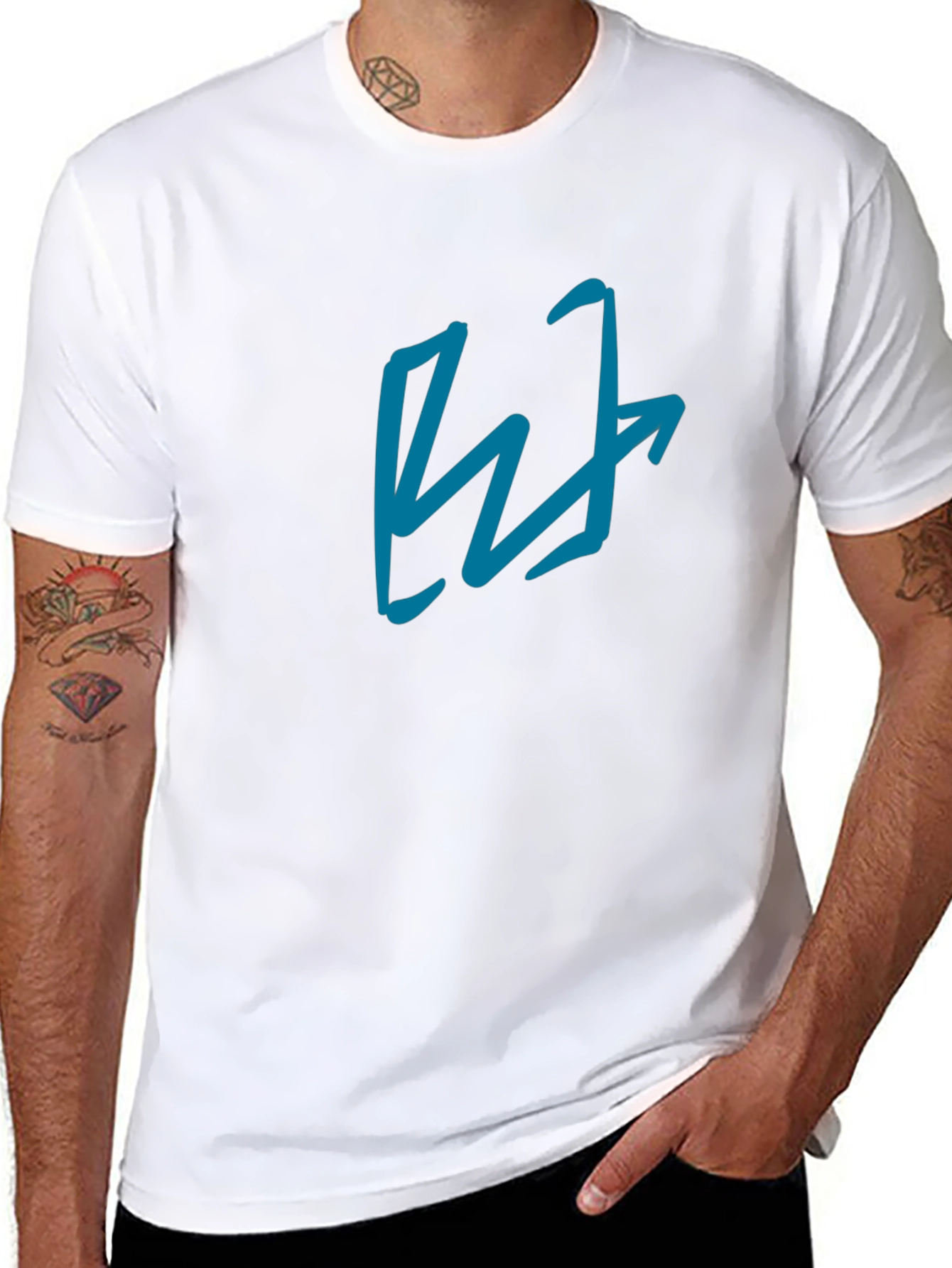 Abstract Graphic Tee - Black Casual Comfort