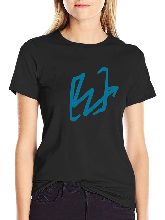 Abstract Graphic Tee - Black Casual Comfort