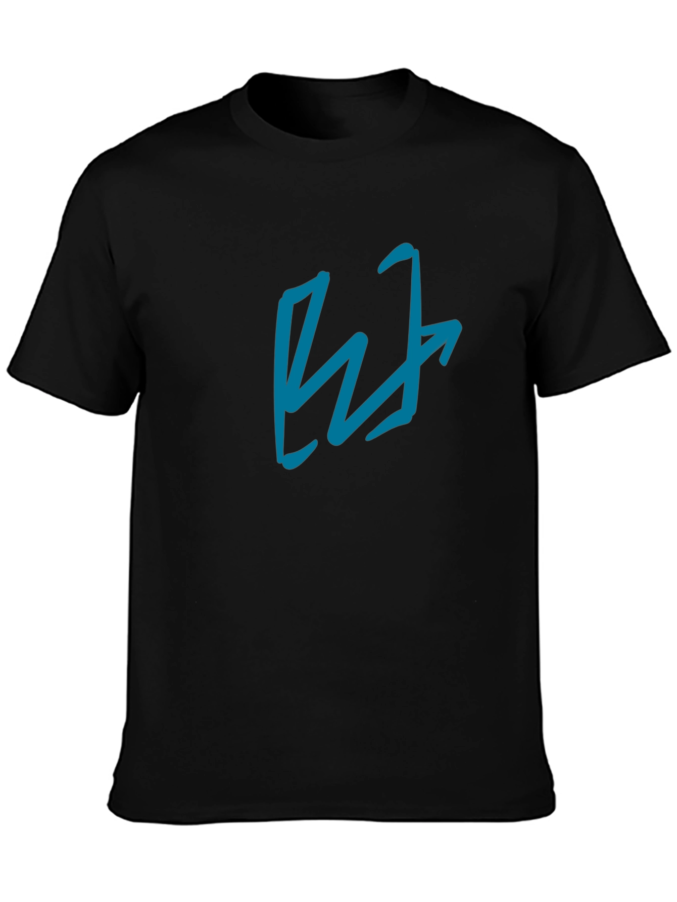 Abstract Graphic Tee - Black Casual Comfort