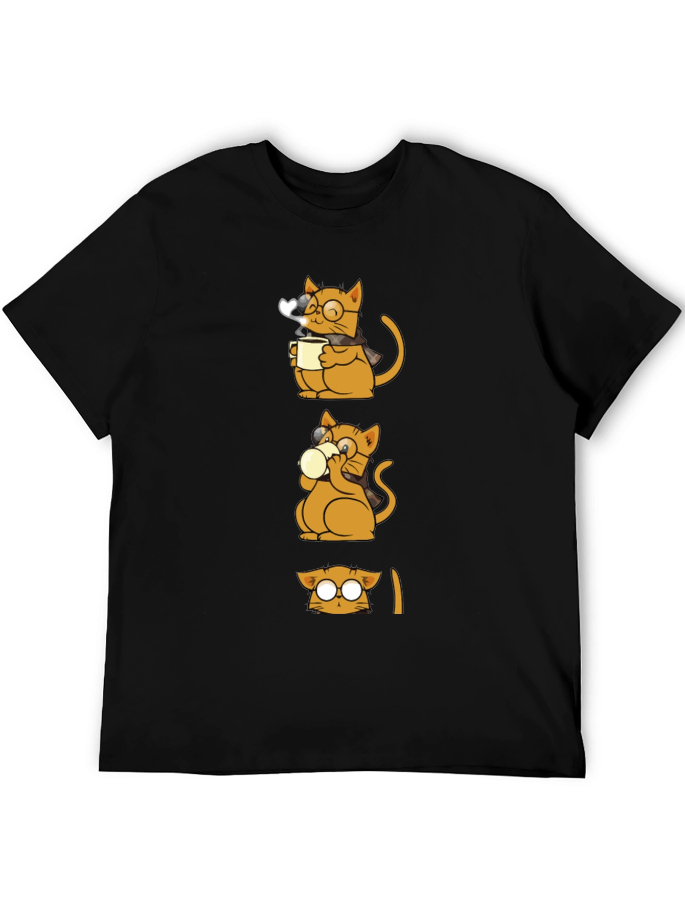 Cool Cat Coffee Lover Graphic Tee