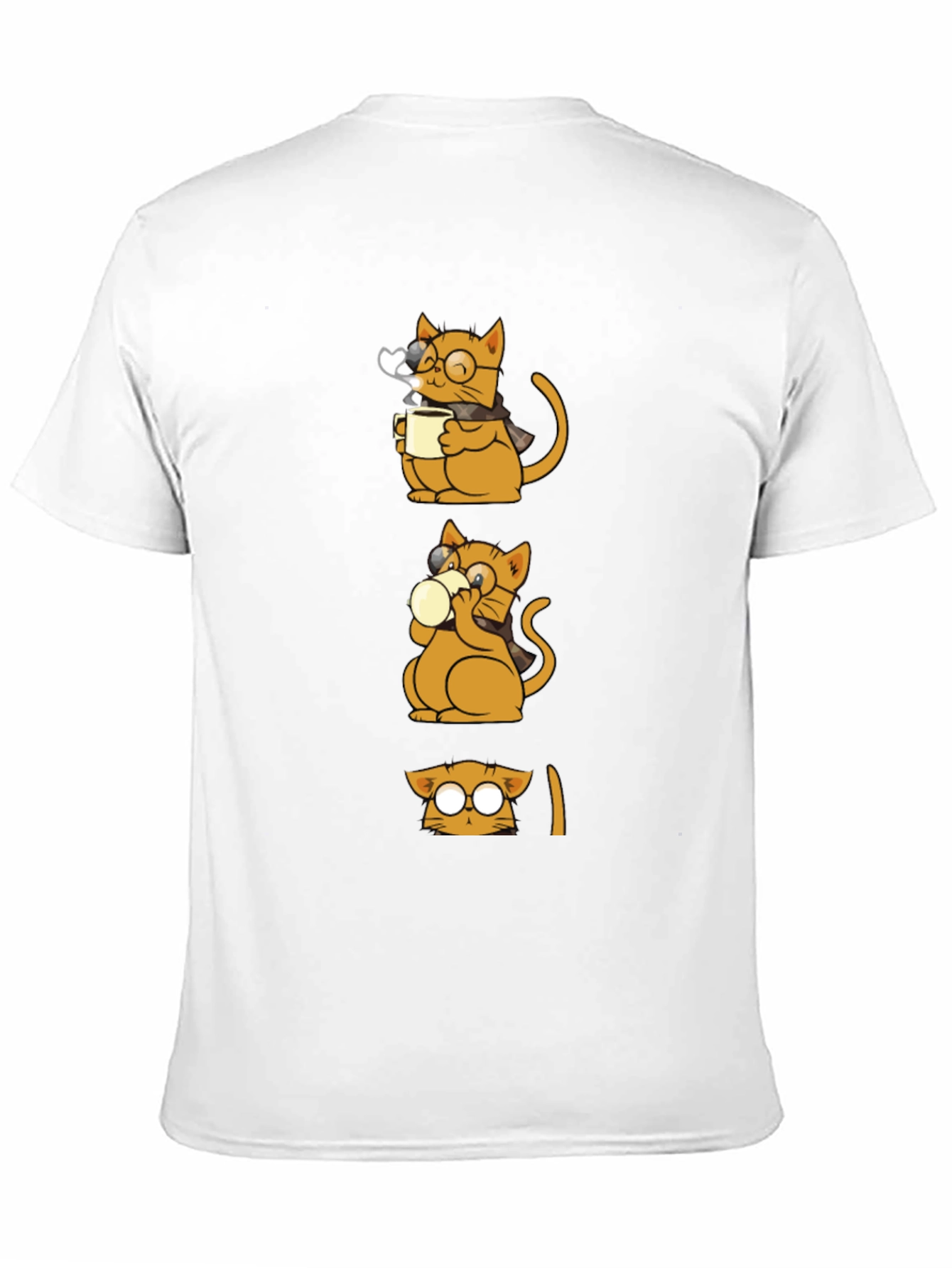 Cool Cat Coffee Lover Graphic Tee