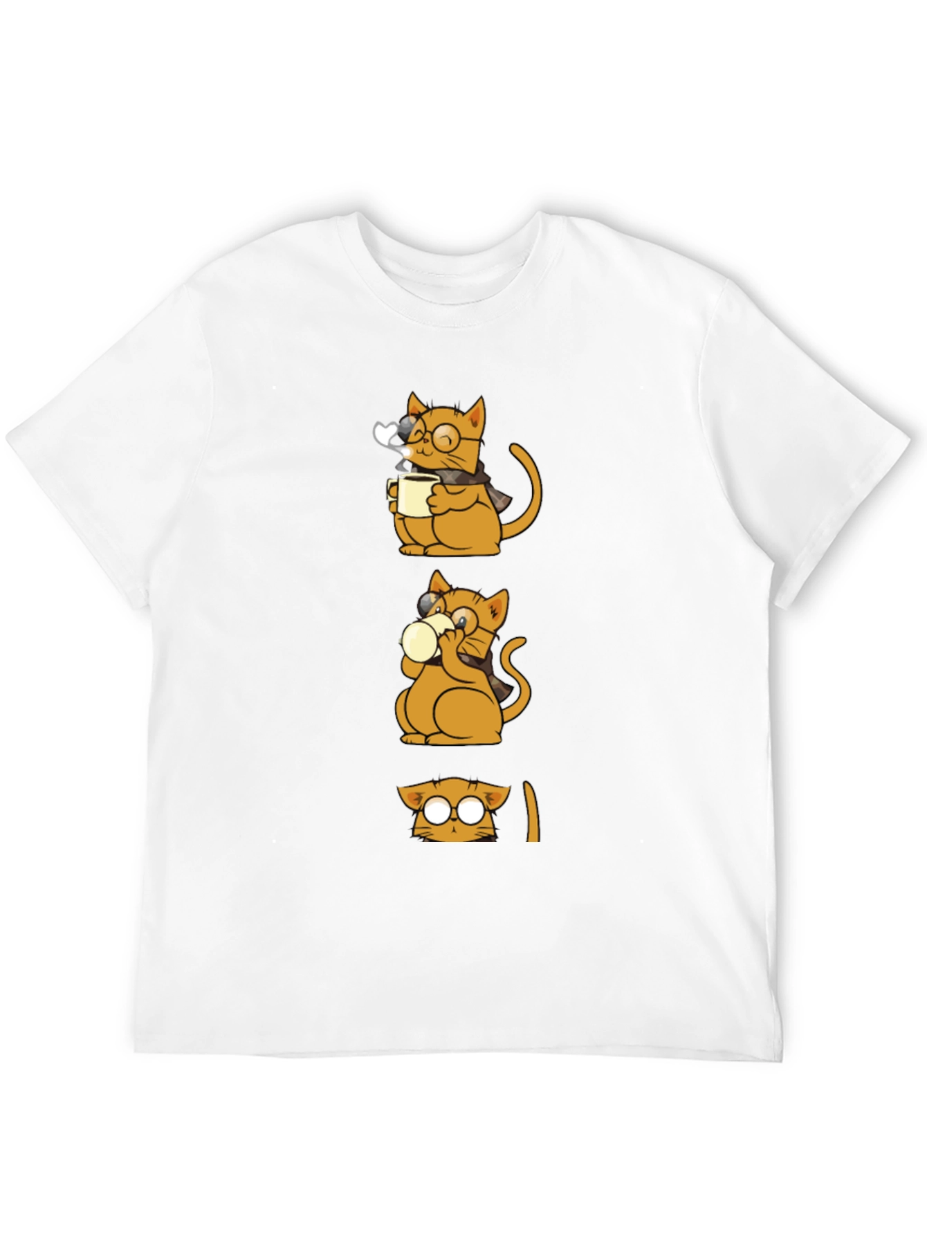 Cool Cat Coffee Lover Graphic Tee