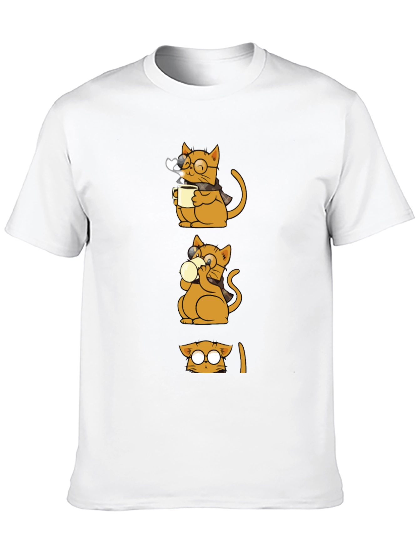 Cool Cat Coffee Lover Graphic Tee