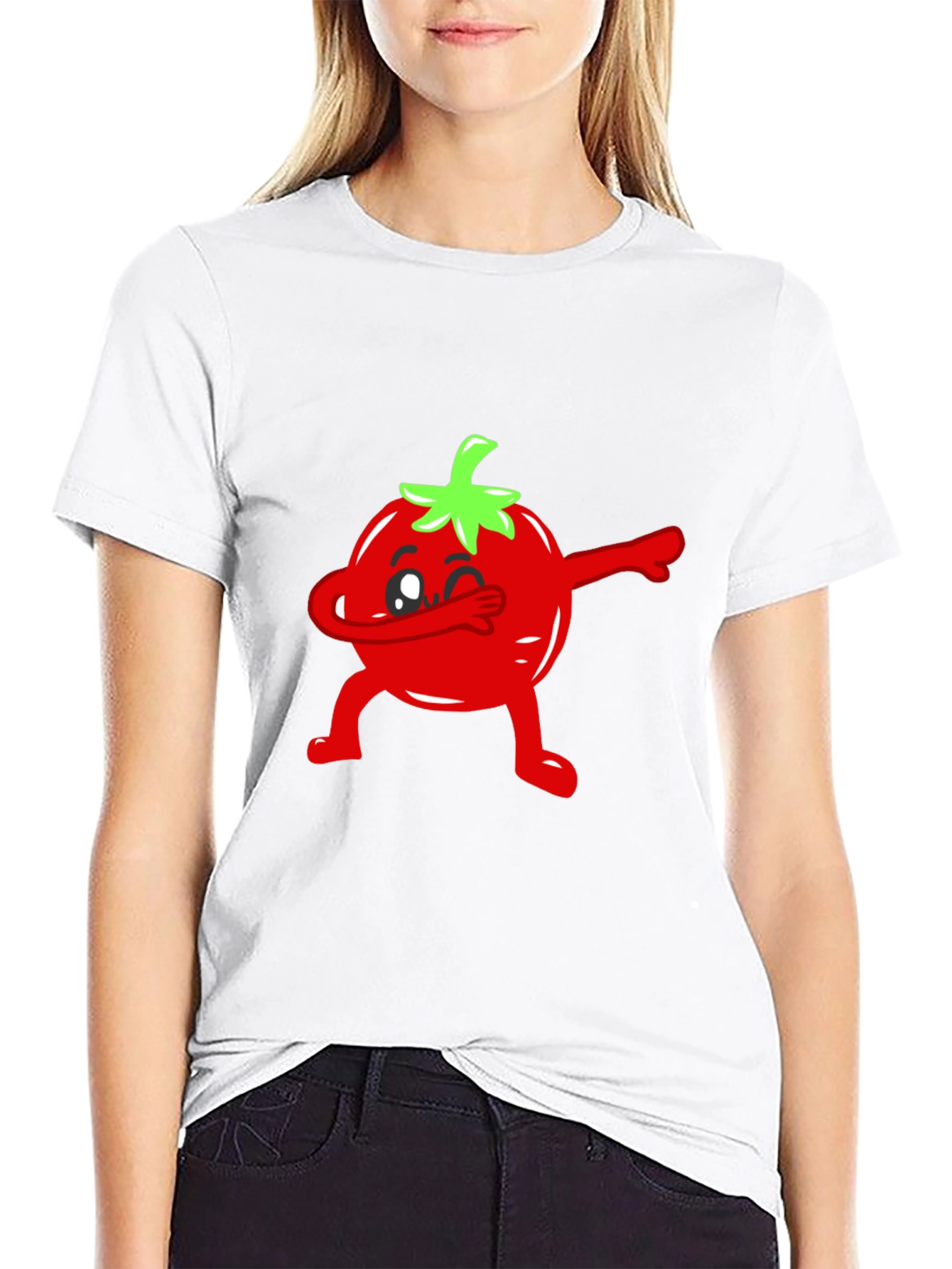 Dabbing Tomato Graphic Tee - Funny Food T-Shirt