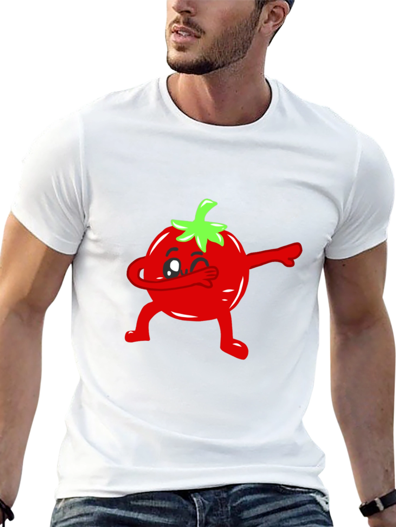 Dabbing Tomato Graphic Tee - Funny Food T-Shirt
